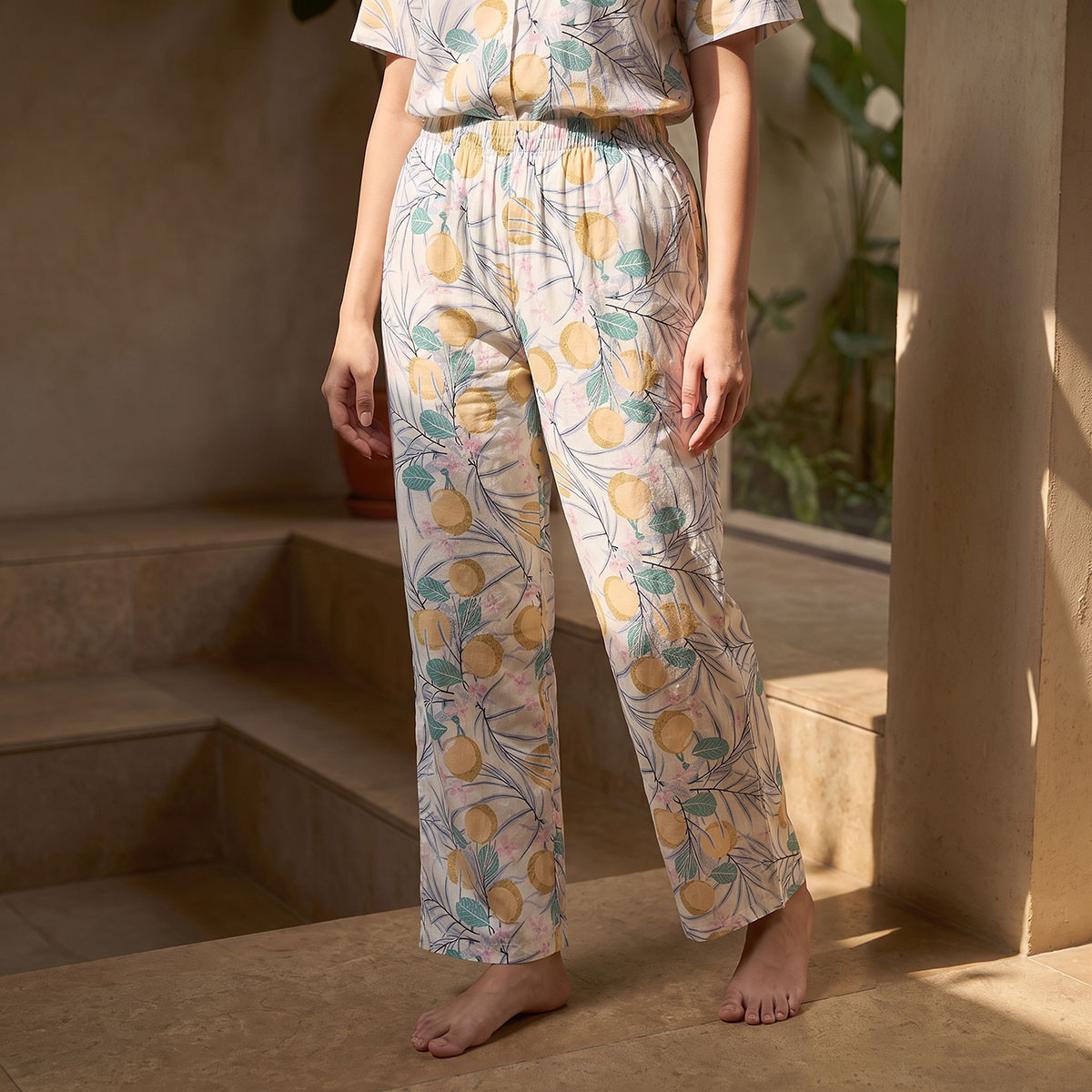 Splash Fav Viscose Lemon Print Shirt and Pyjama Set-women-clothing-nightwear-pyjamas-longsets-image-4