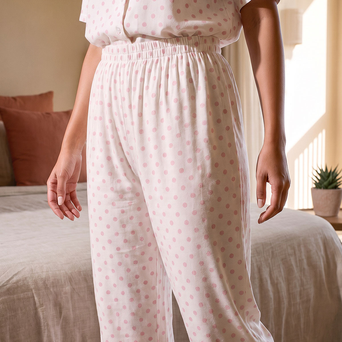 Splash Fav Viscose Polka Dot Print Shirt and Pyjama Set-women-clothing-nightwear-pyjamas-longsets-image-7