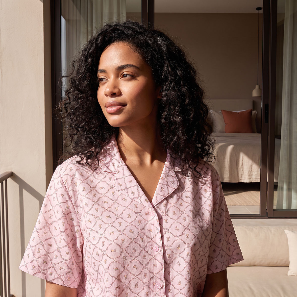 طقم قميص وبيجاما من الفيسكوز بطبعة زهور من سبلاش فاف-women-clothing-nightwear-pyjamas-longsets-image-6