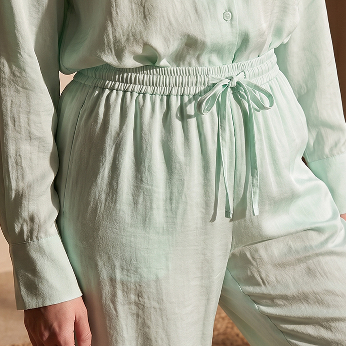 طقم بيجاما مخمل قميص وبنطلون من سبلاش فيف-women-clothing-nightwear-pyjamas-longsets-image-9