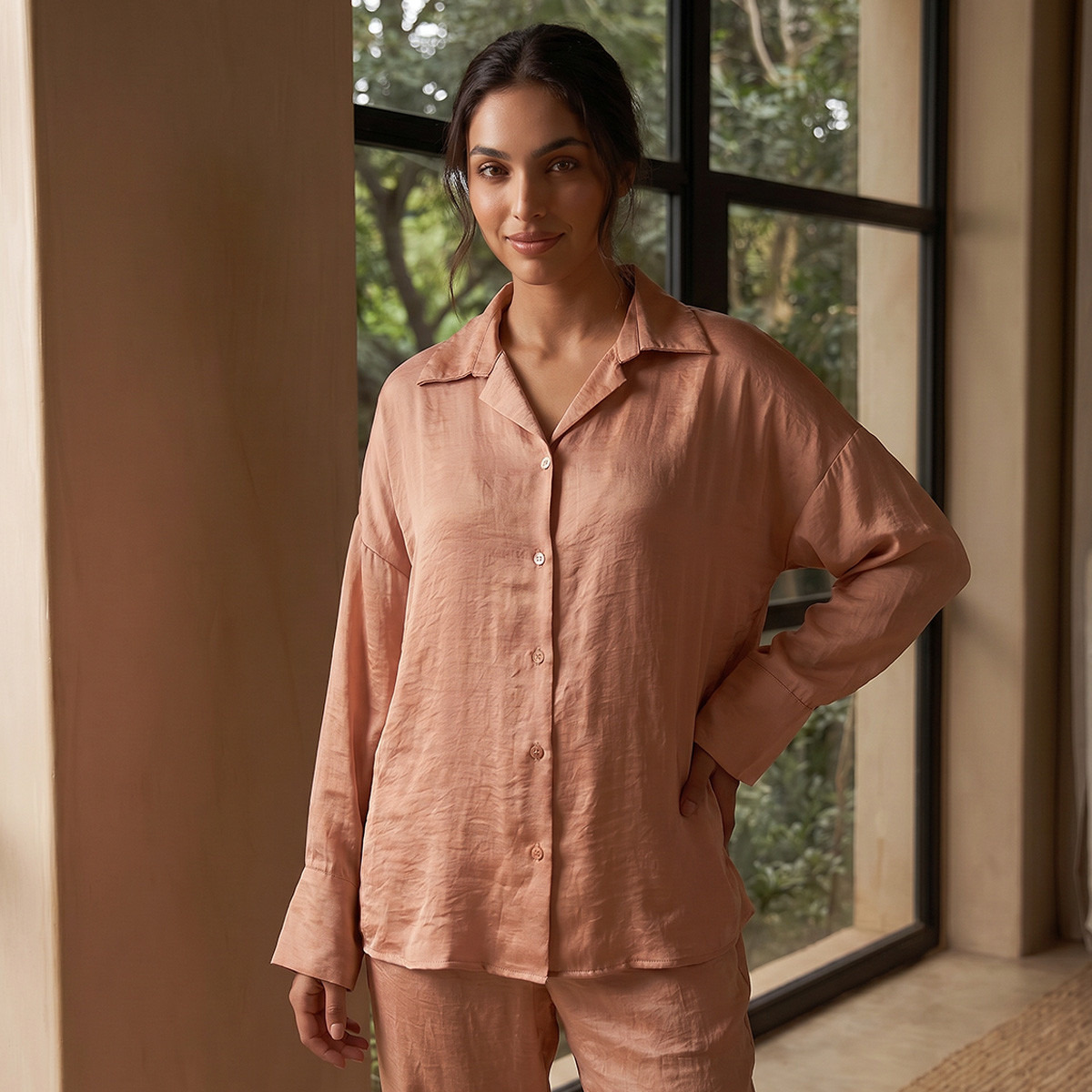 Splash Fav Pyjama Set Shirt & Trousers Velvet-women-clothing-nightwear-pyjamas-longsets-image-3