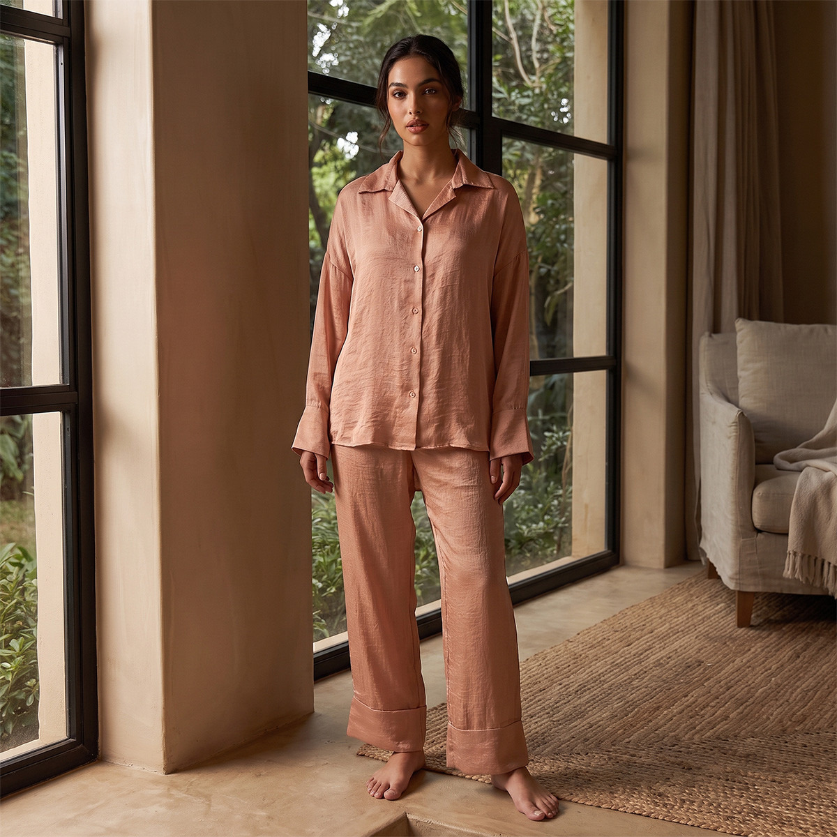 Splash Fav Pyjama Set Shirt & Trousers Velvet-women-clothing-nightwear-pyjamas-longsets-image-6