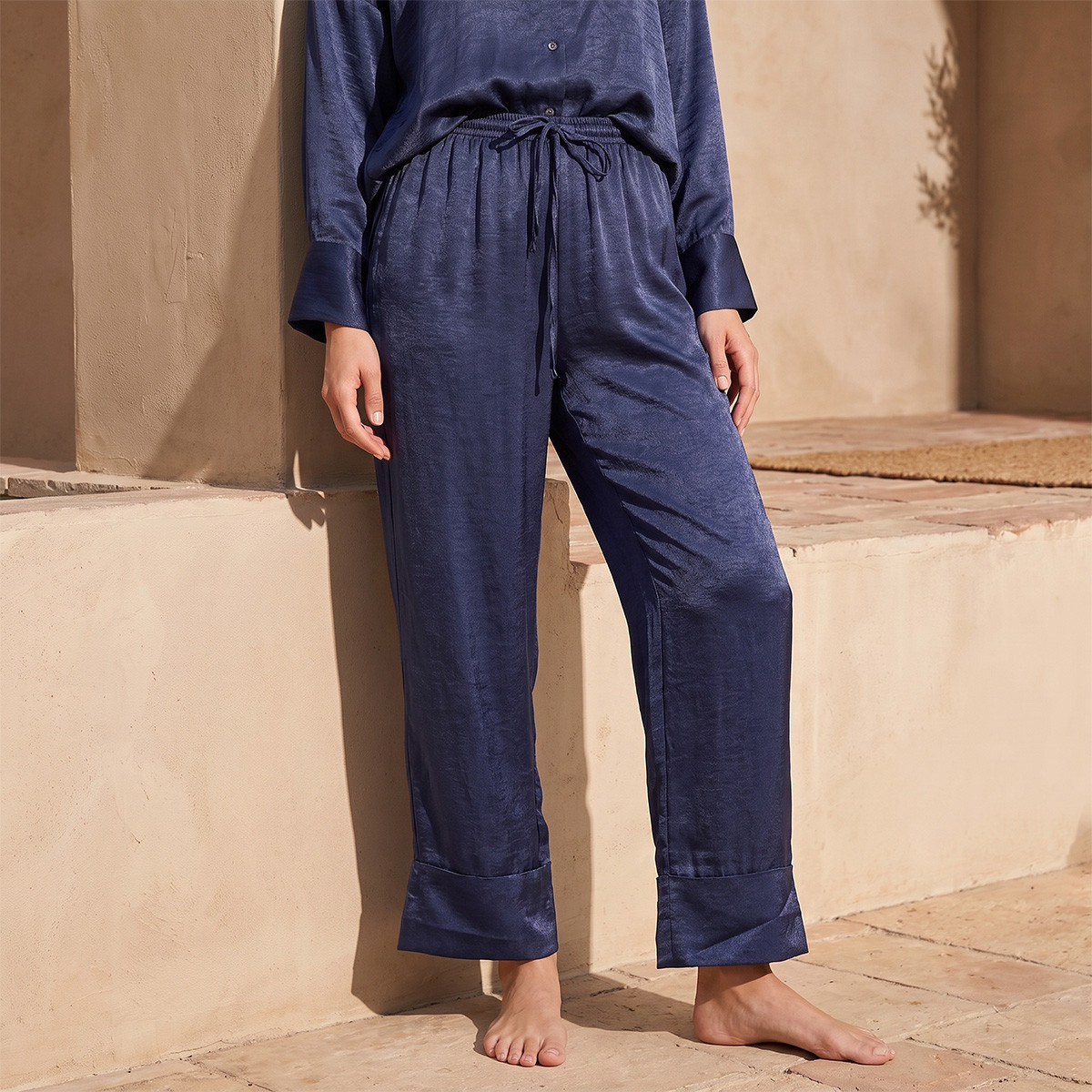 طقم بيجاما مخمل قميص وبنطلون من سبلاش فيف-women-clothing-nightwear-pyjamas-longsets-image-5