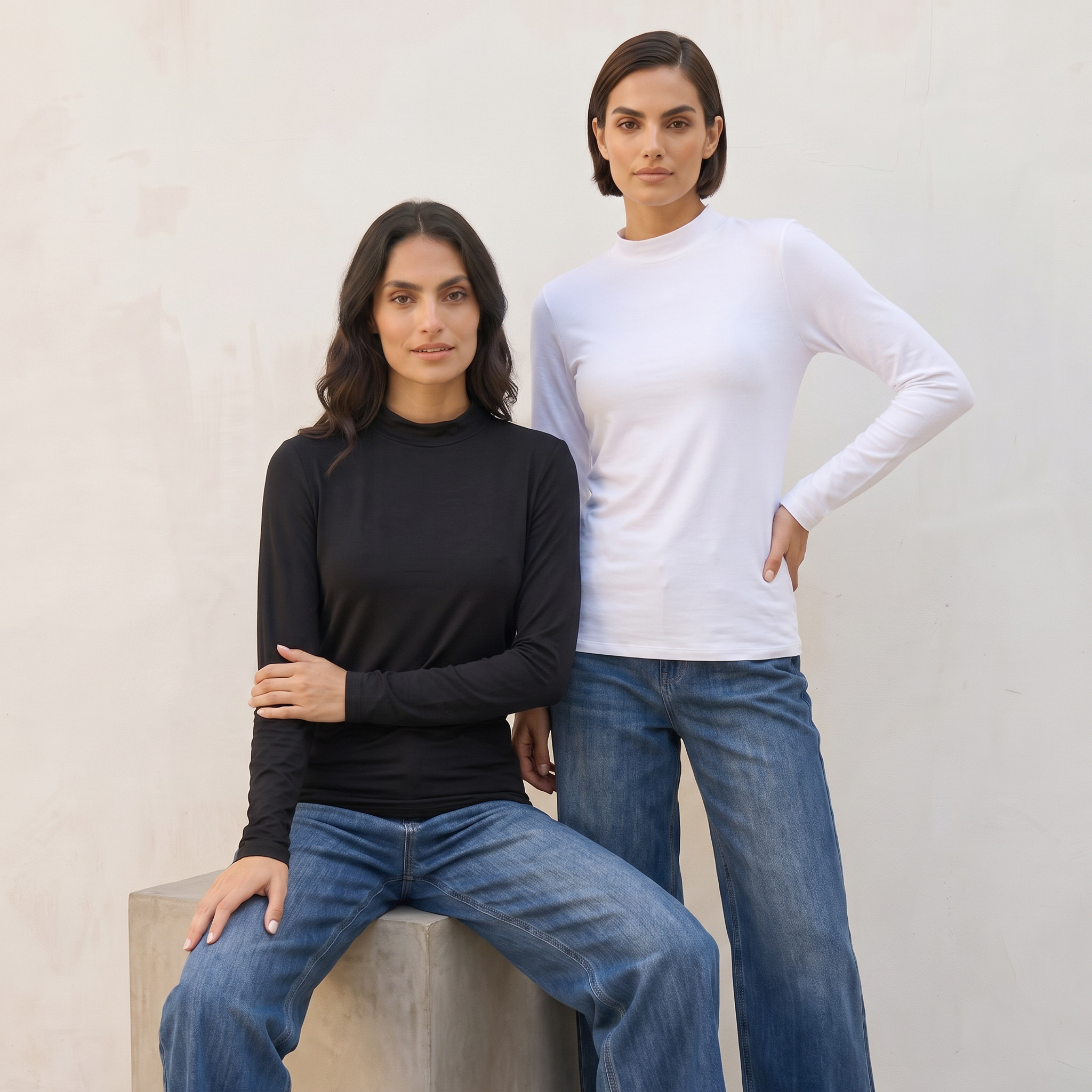 Splash Fav T-shirt with High Neck - Set of 2-women-clothing-tshirts-image-1