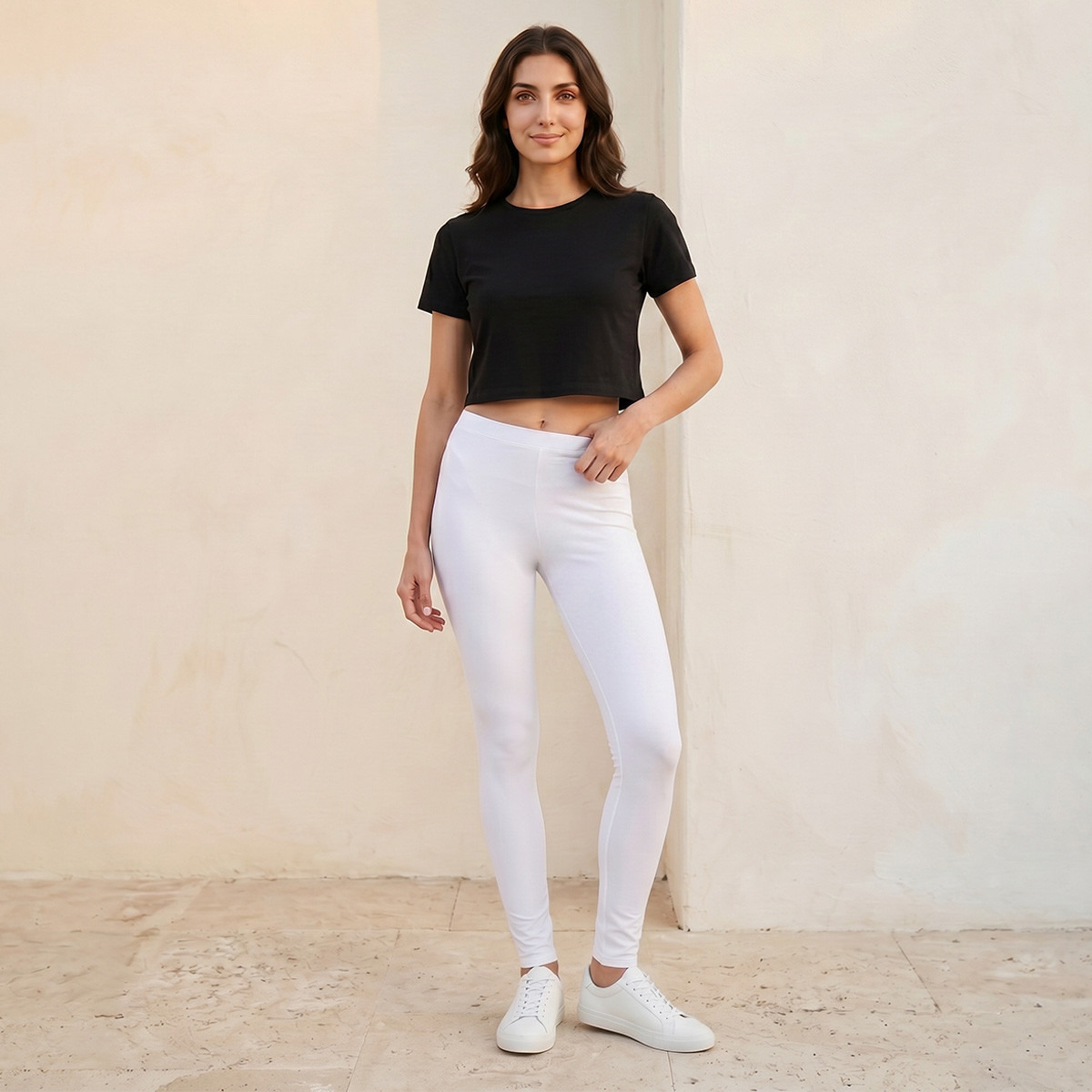 بنطلون ليقنز بخصر مطاطي من سبلاش فاڤ - عبوة من قطعتين-women-clothing-leggings-image-4