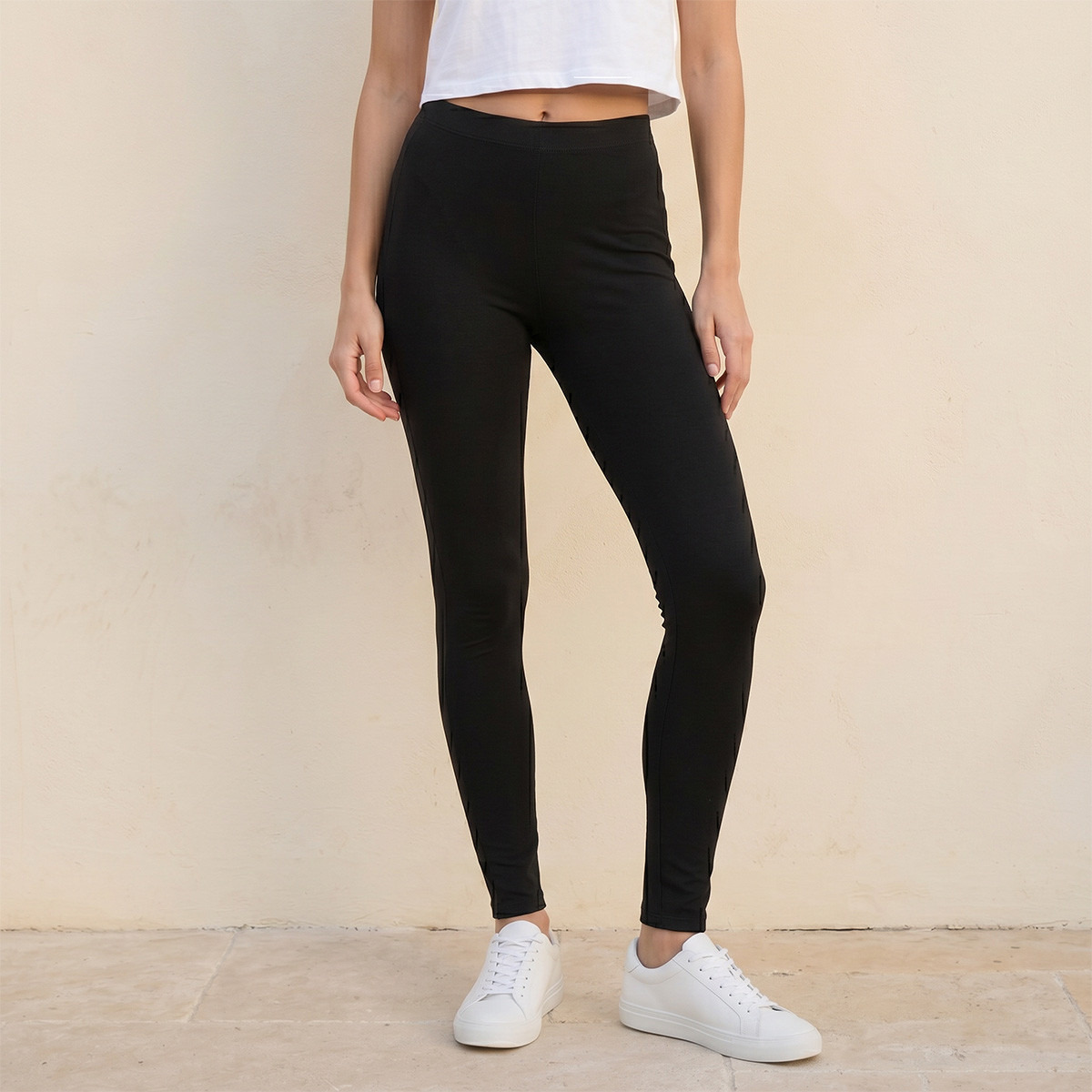 Splash Fav Pack of 2 Elasticated Waist Full Length Leggings-women-clothing-leggings-image-2