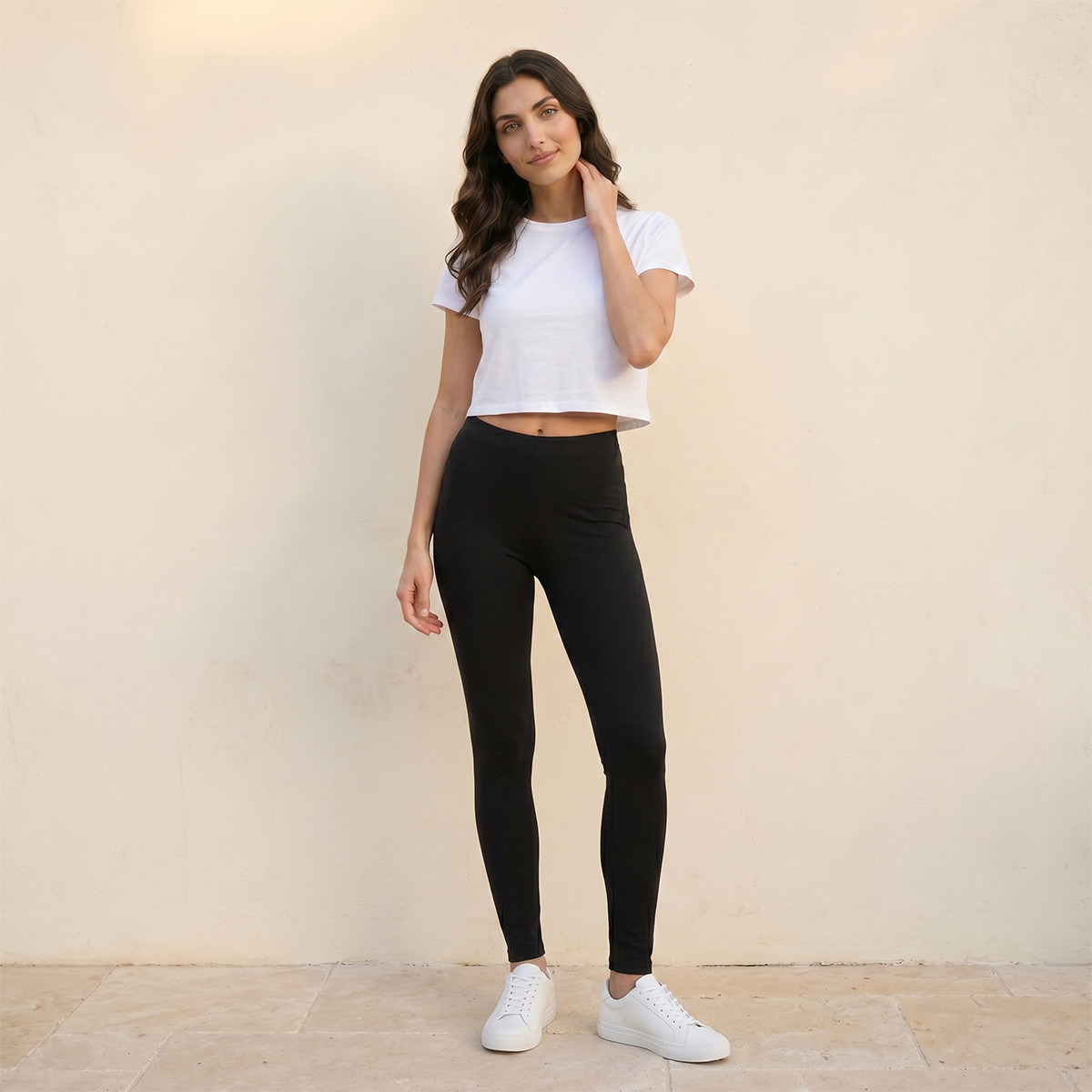Splash Fav Pack of 2 Elasticated Waist Full Length Leggings-women-clothing-leggings-image-4