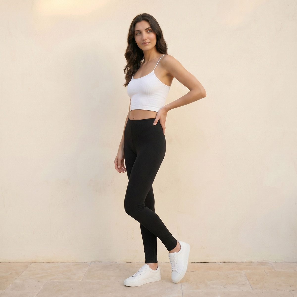 Splash Fav Pack of 2 Elasticated Waist Full Length Leggings-women-clothing-leggings-image-7