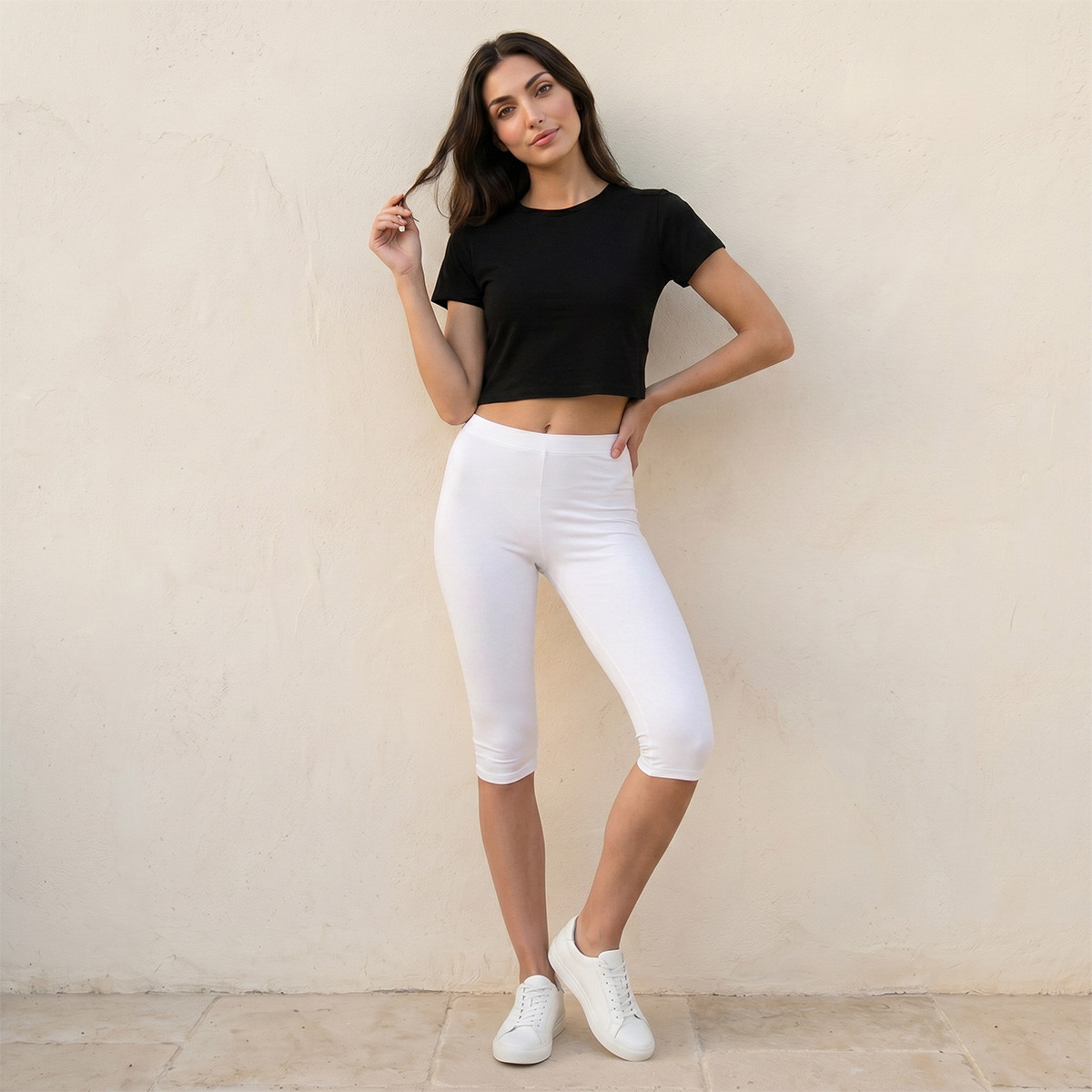بنطلون ليقنز بطول الركبة وخصر مطاطي من سبلاش فاڤ - عبوة من قطعتين-women-clothing-leggings-image-4