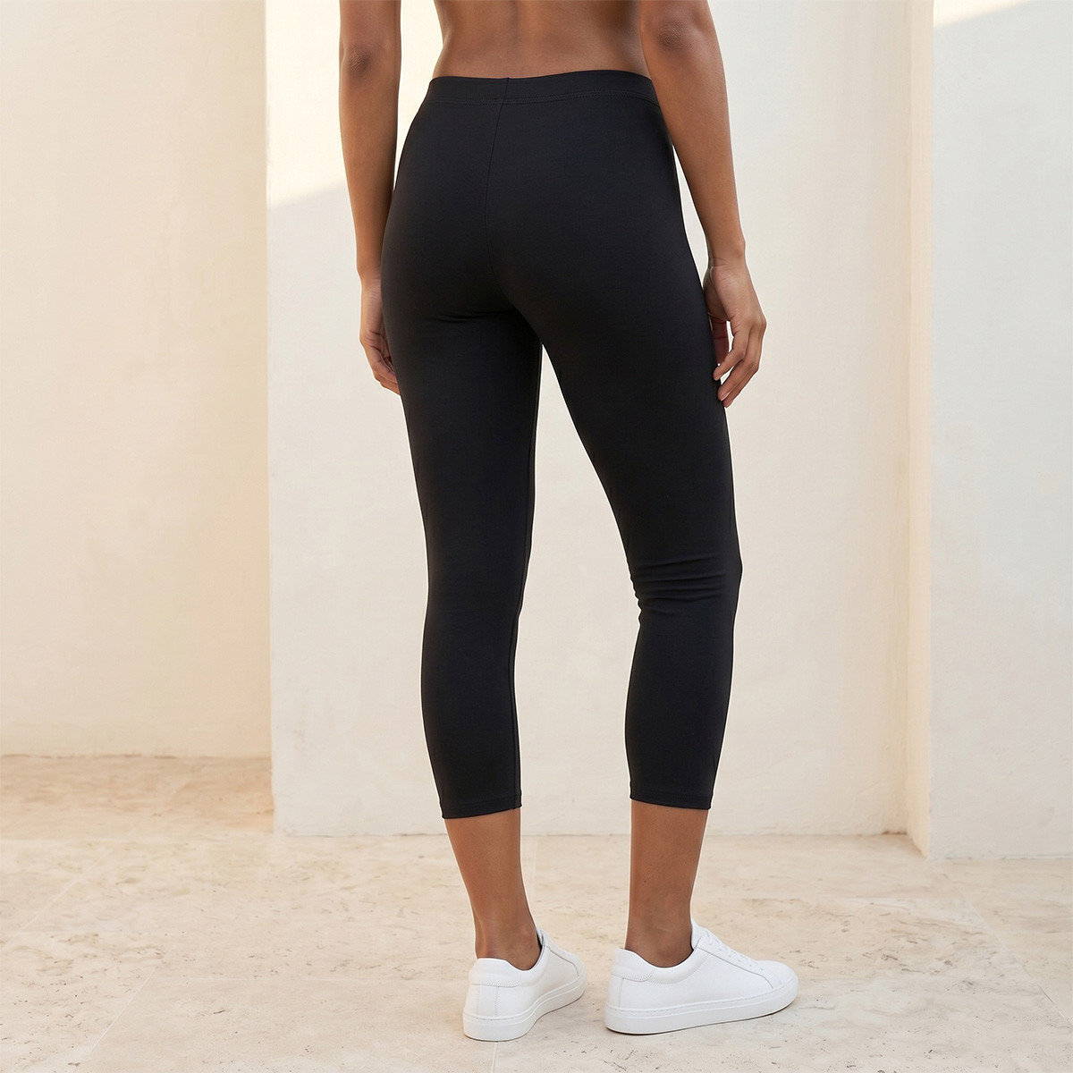 Splash Fav Pack of 2 Elasticated Waist Cropped Leggings-women-clothing-leggings-image-5