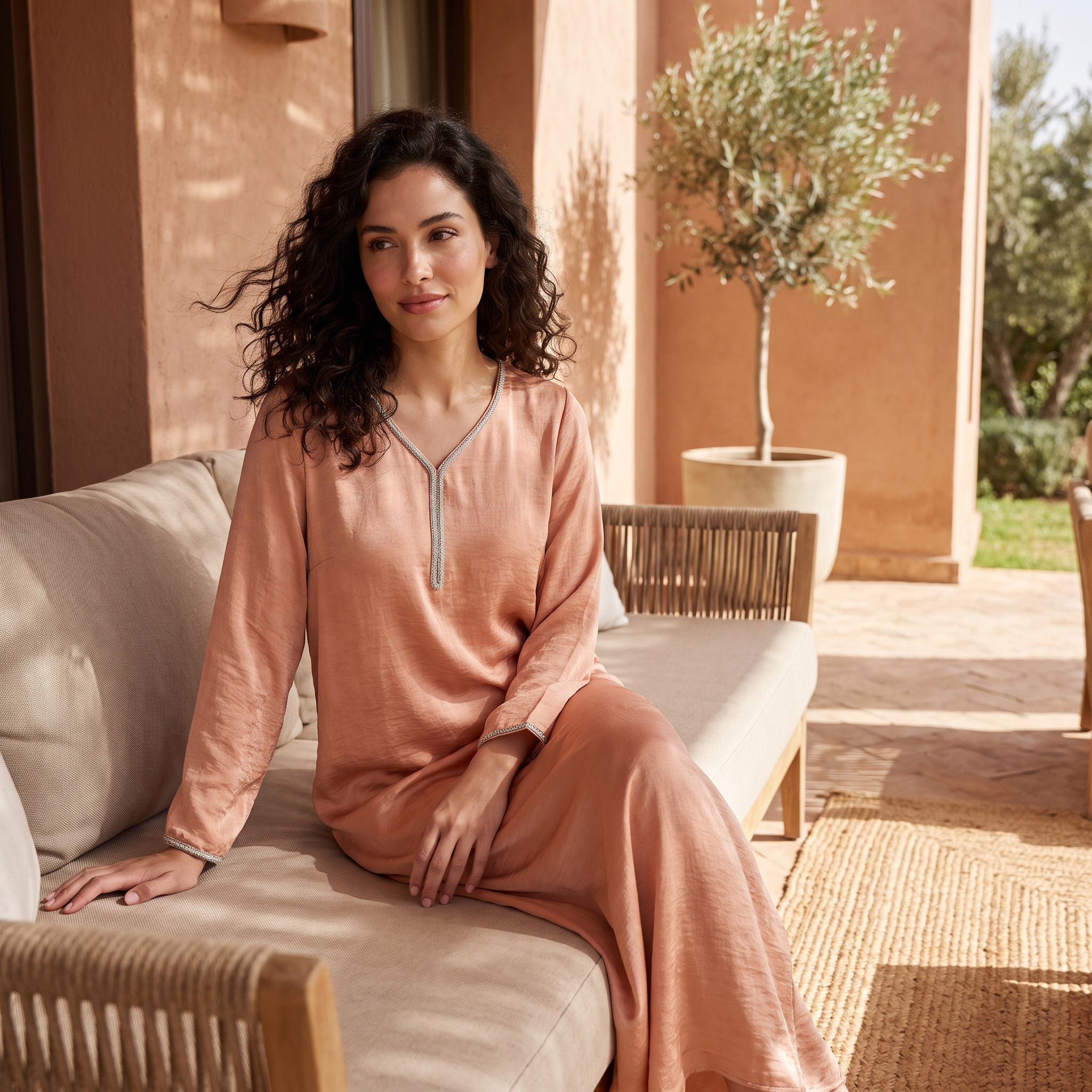 Splash Fav Night Gown Long Sleeves Embellished-women-clothing-nightwear-nighties-image-1