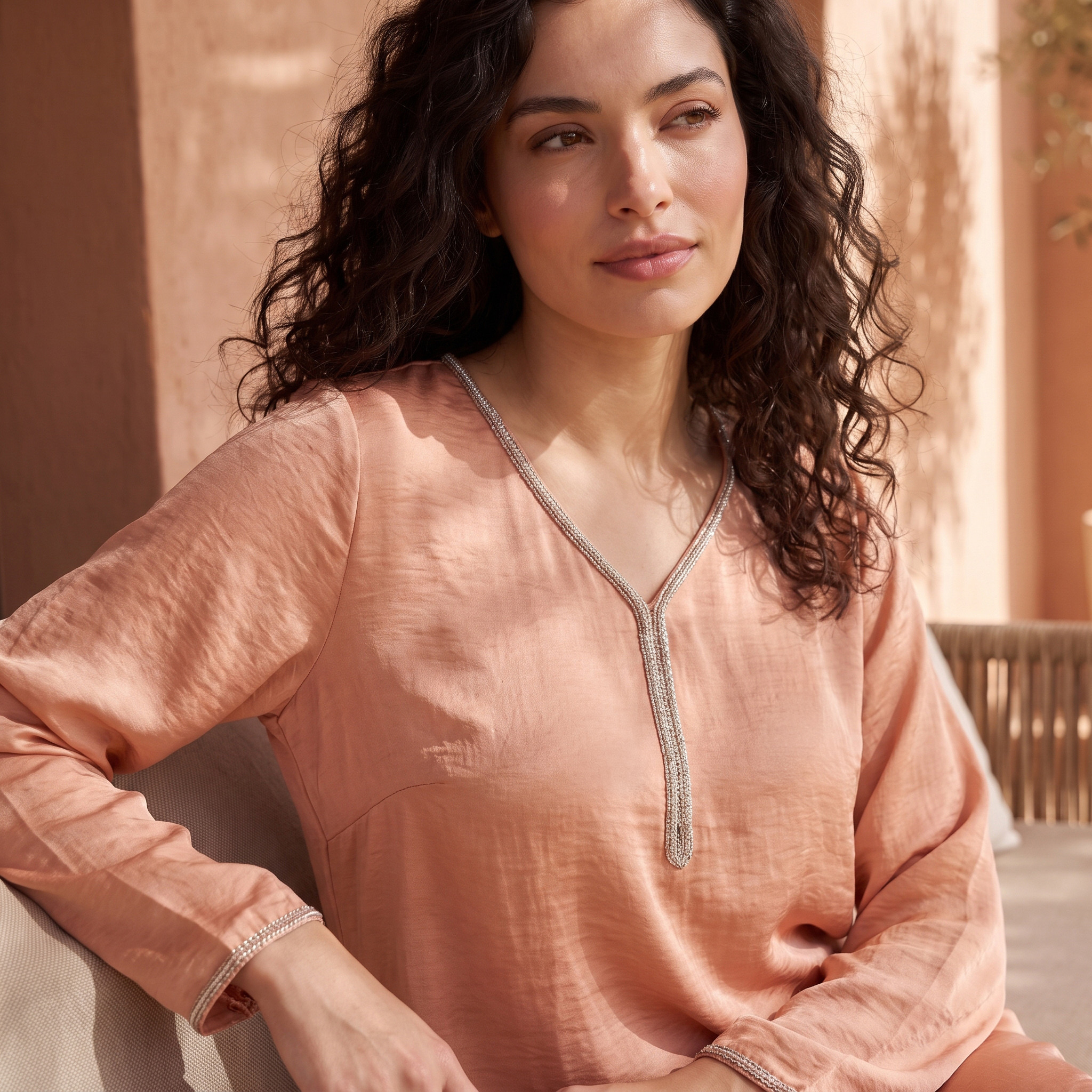 Splash Fav Night Gown Long Sleeves Embellished-women-clothing-nightwear-nighties-image-6