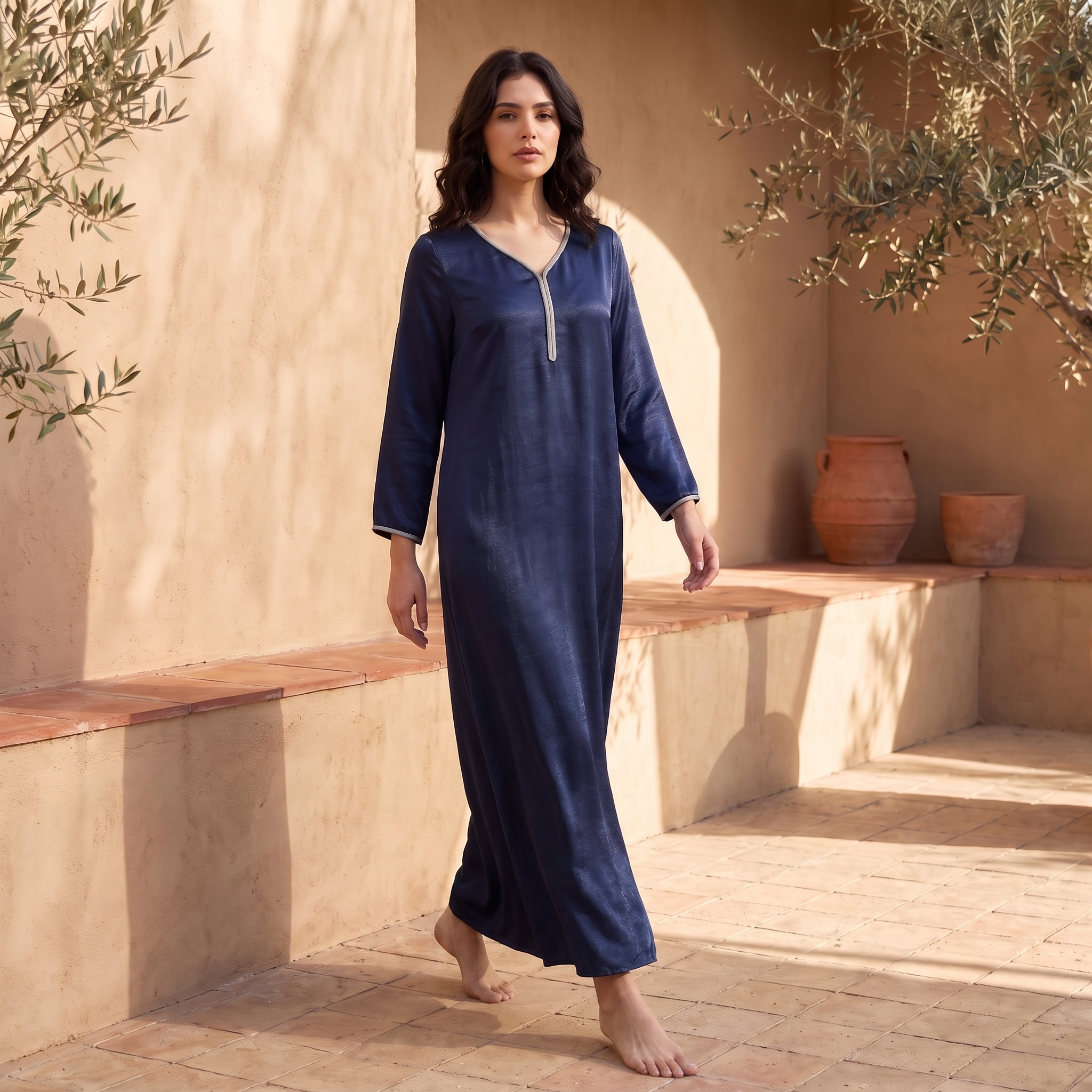 Splash Fav Night Gown Long Sleeves Embellished-women-clothing-nightwear-nighties-image-5