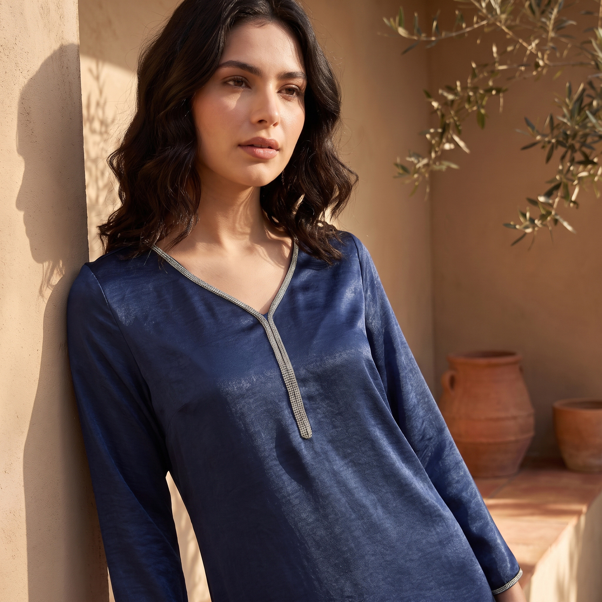 Splash Fav Night Gown Long Sleeves Embellished-women-clothing-nightwear-nighties-image-6
