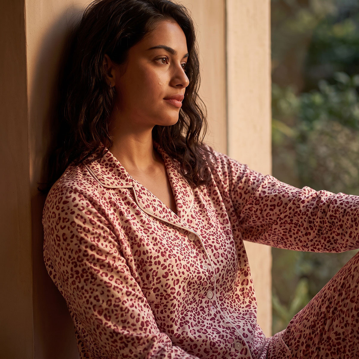 Splash Fav Animal Print Button-Down Shirt and Pyjamas Set-women-clothing-nightwear-pyjamas-longsets-image-6