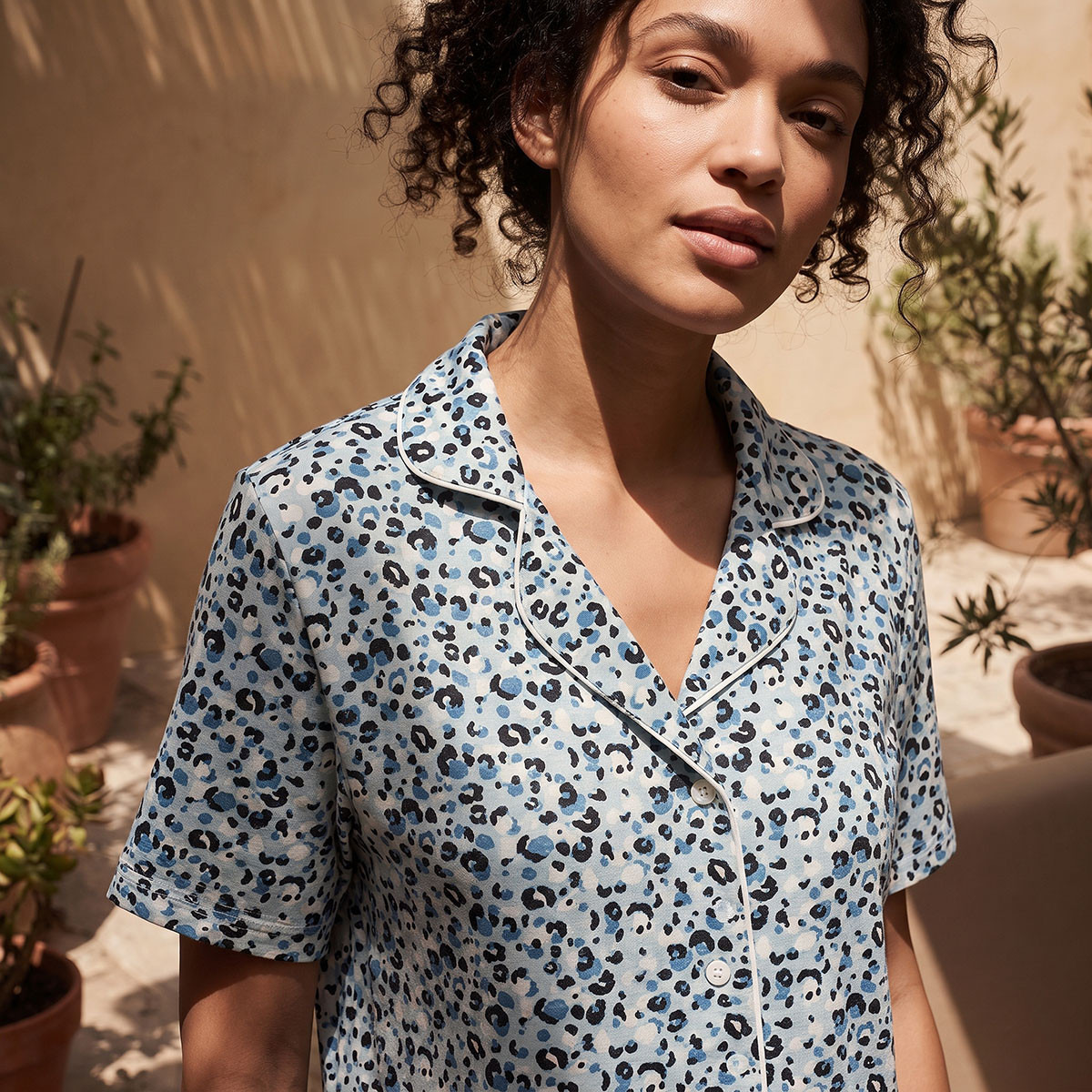 طقم بنطلون بيجاما وقميص بأزرار وطبعات حيوانات من سبلاش فاف-women-clothing-nightwear-pyjamas-longsets-image-6
