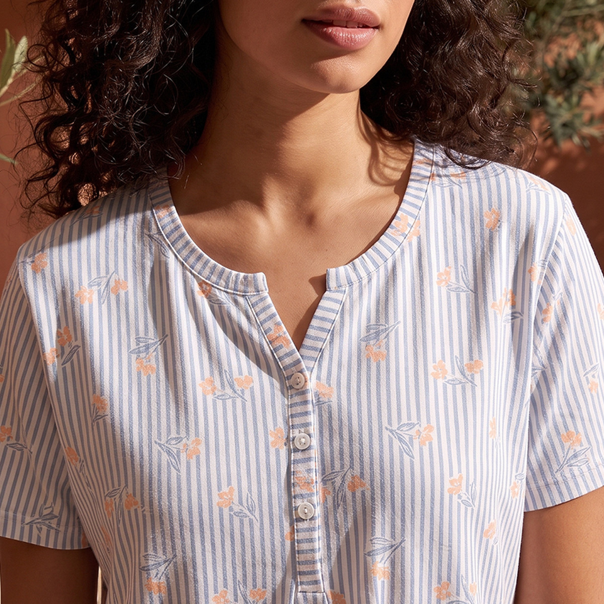 Splash Fav Striped Night Dress-women-clothing-nightwear-nighties-image-5
