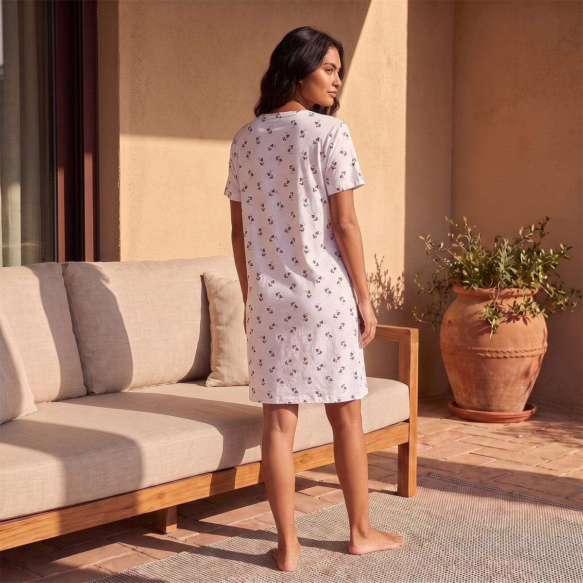 Splash Fav Floral Print Night Dress-women-clothing-nightwear-nighties-image-3