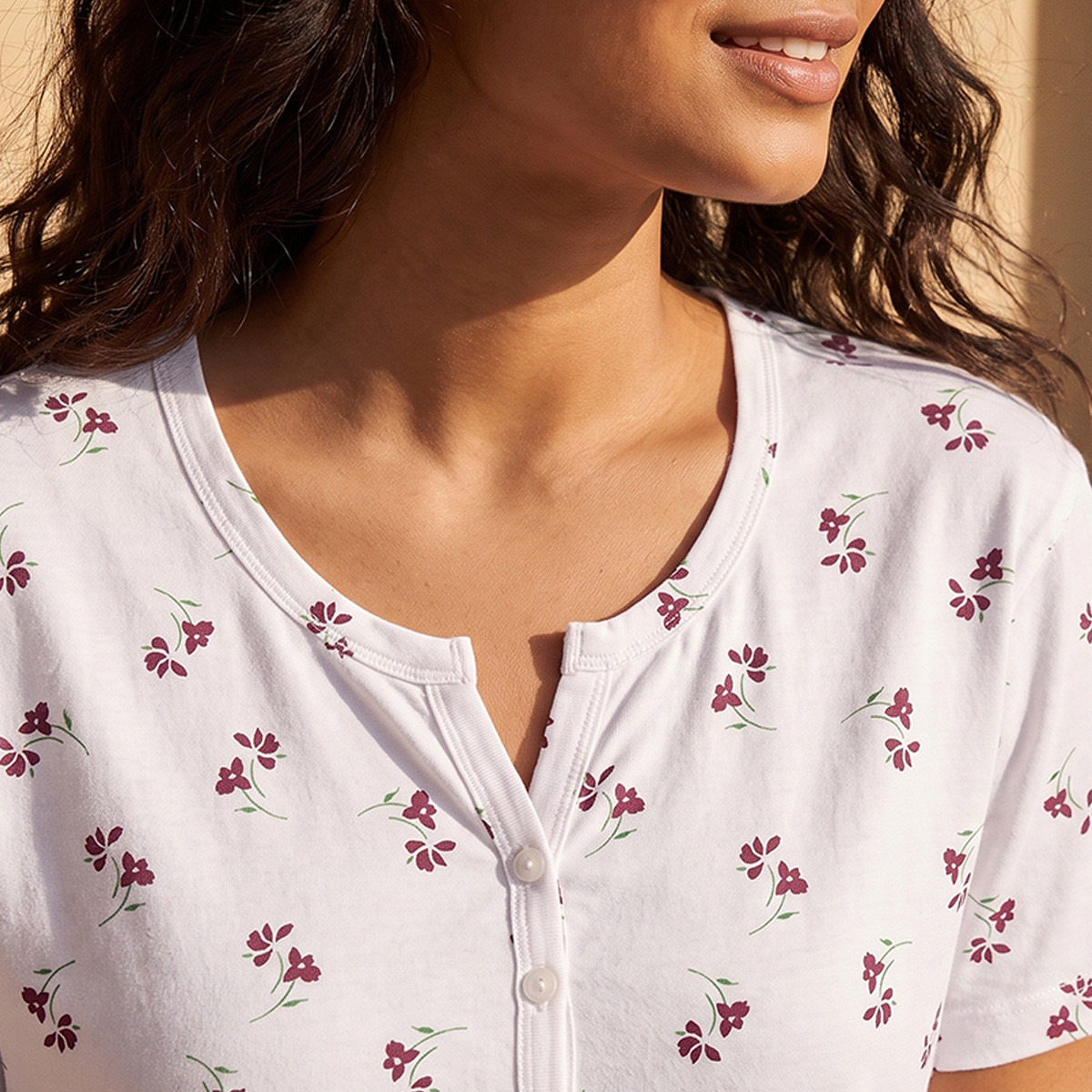 Splash Fav Floral Print Night Dress-women-clothing-nightwear-nighties-image-5