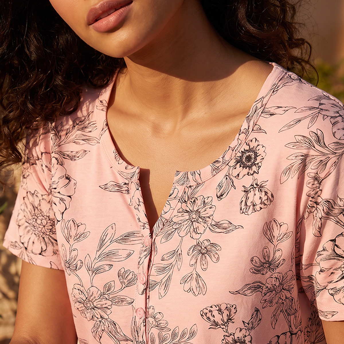 Splash Fav Floral Print Night Dress-women-clothing-nightwear-nighties-image-5