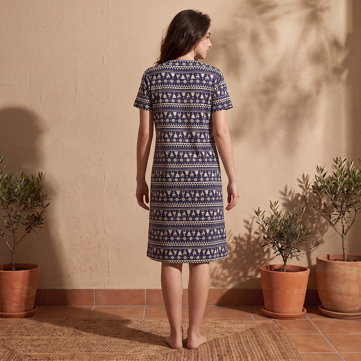 Splash Fav Printed Night Dress-women-clothing-nightwear-nighties-image-3