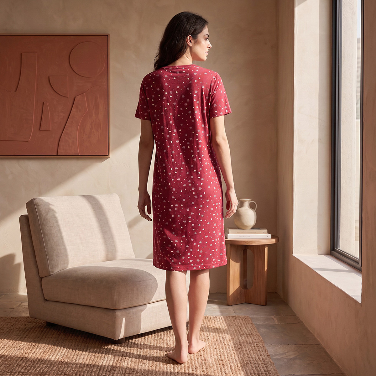 Splash Fav Printed Night Dress-women-clothing-nightwear-nighties-image-2