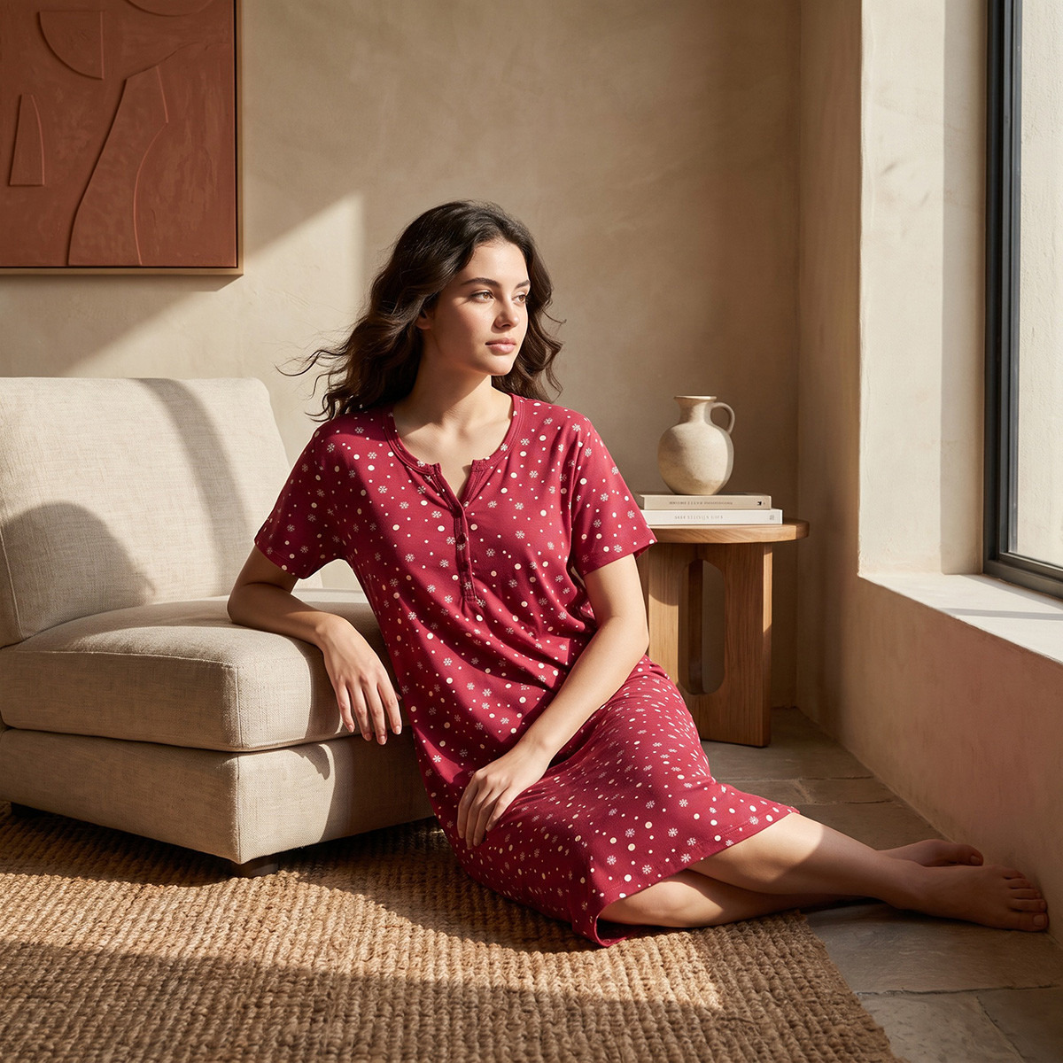 Splash Fav Printed Night Dress-women-clothing-nightwear-nighties-image-3