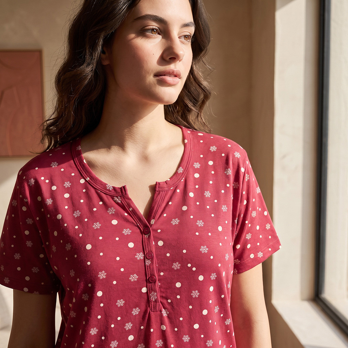 Splash Fav Printed Night Dress-women-clothing-nightwear-nighties-image-4