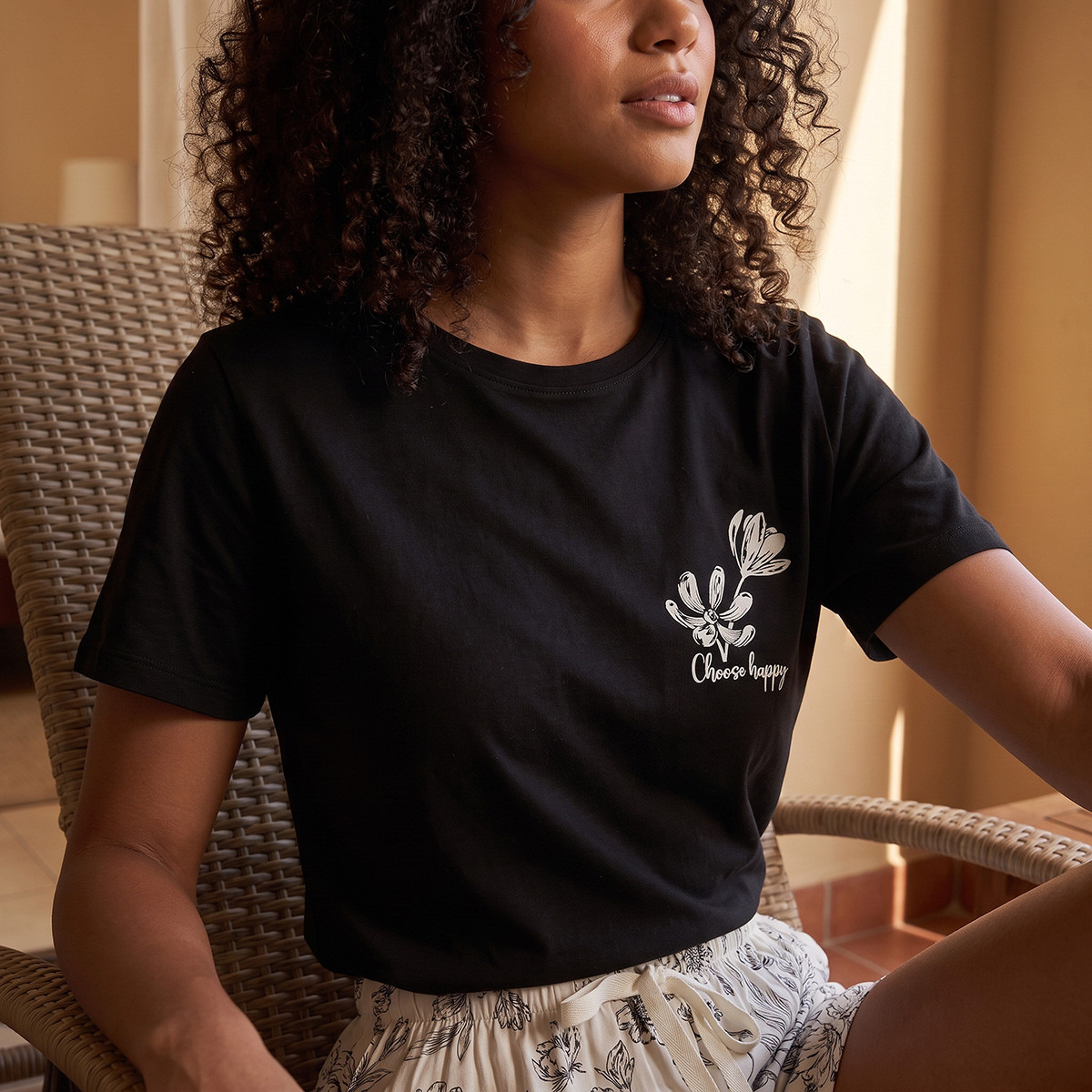 Splash Fav Pyjama Set Floral Print T-shirt & Shorts-women-clothing-nightwear-pyjamas-shortsets-image-4
