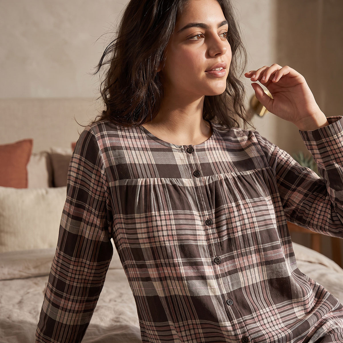 فستان نوم كاروهات فيسكوز من سبلاش فاف-women-clothing-nightwear-nighties-image-5