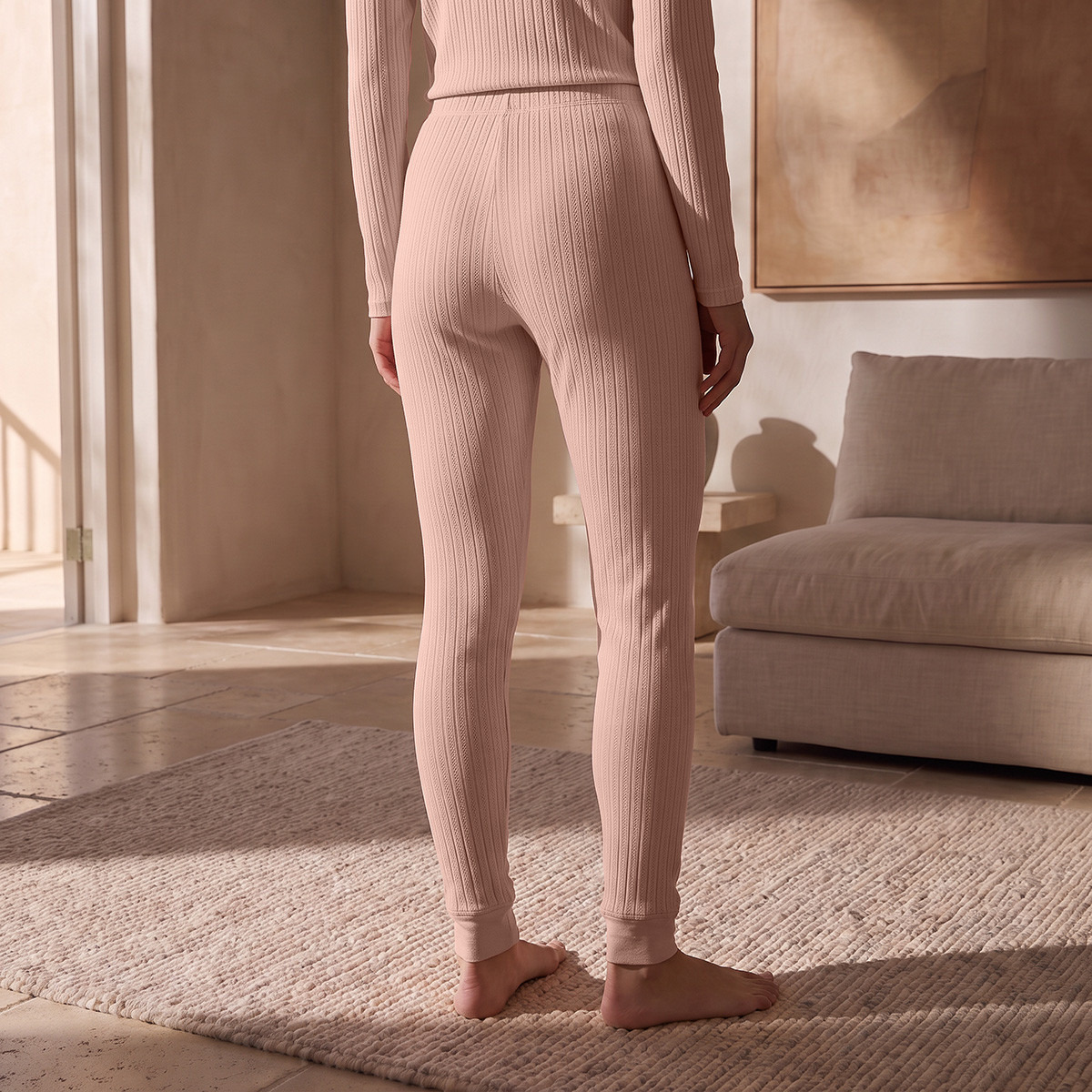بيجاما حرارية مضلعة من سبلاش-women-clothing-nightwear-pyjamas-bottoms-image-4