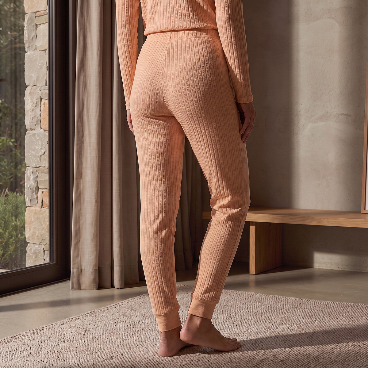 بيجاما حرارية مضلعة من سبلاش-women-clothing-nightwear-pyjamas-bottoms-image-4