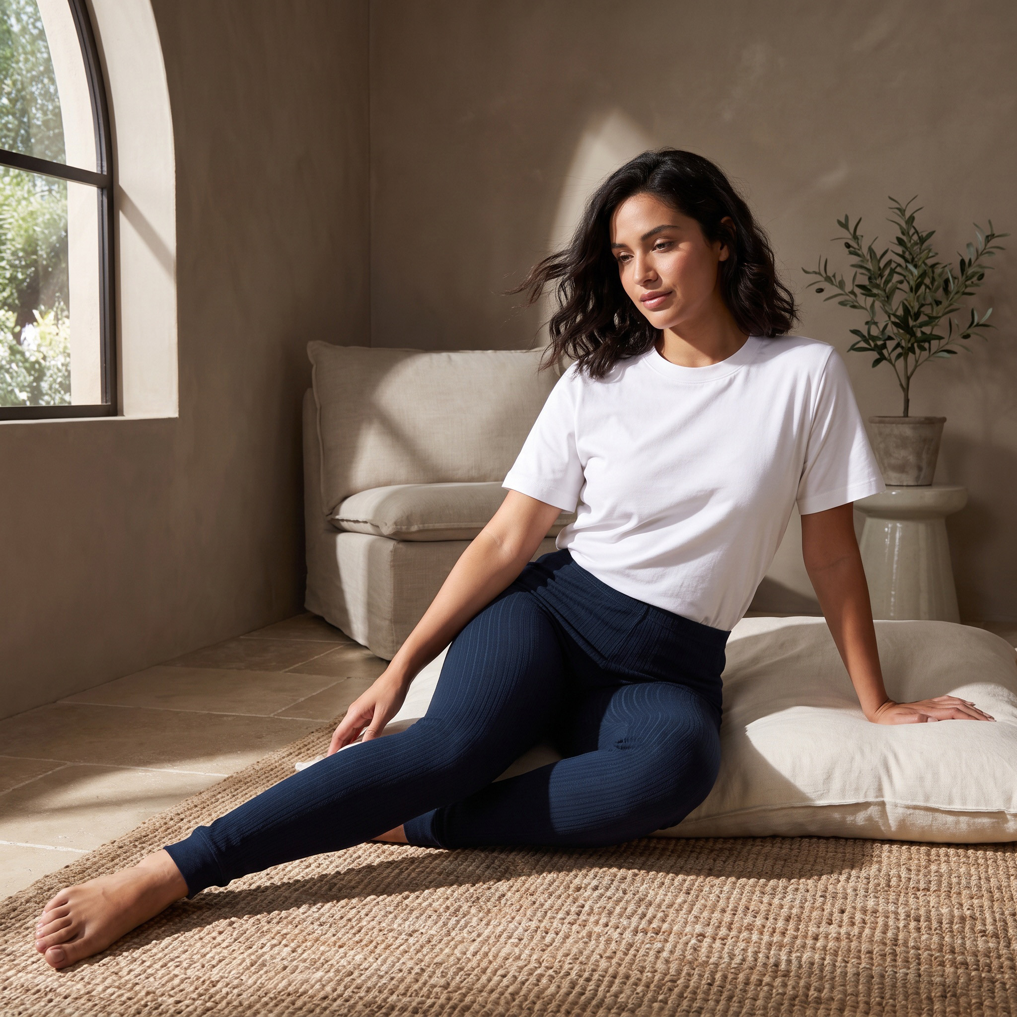 بيجاما حرارية مضلعة من سبلاش-women-clothing-nightwear-pyjamas-bottoms-image-1
