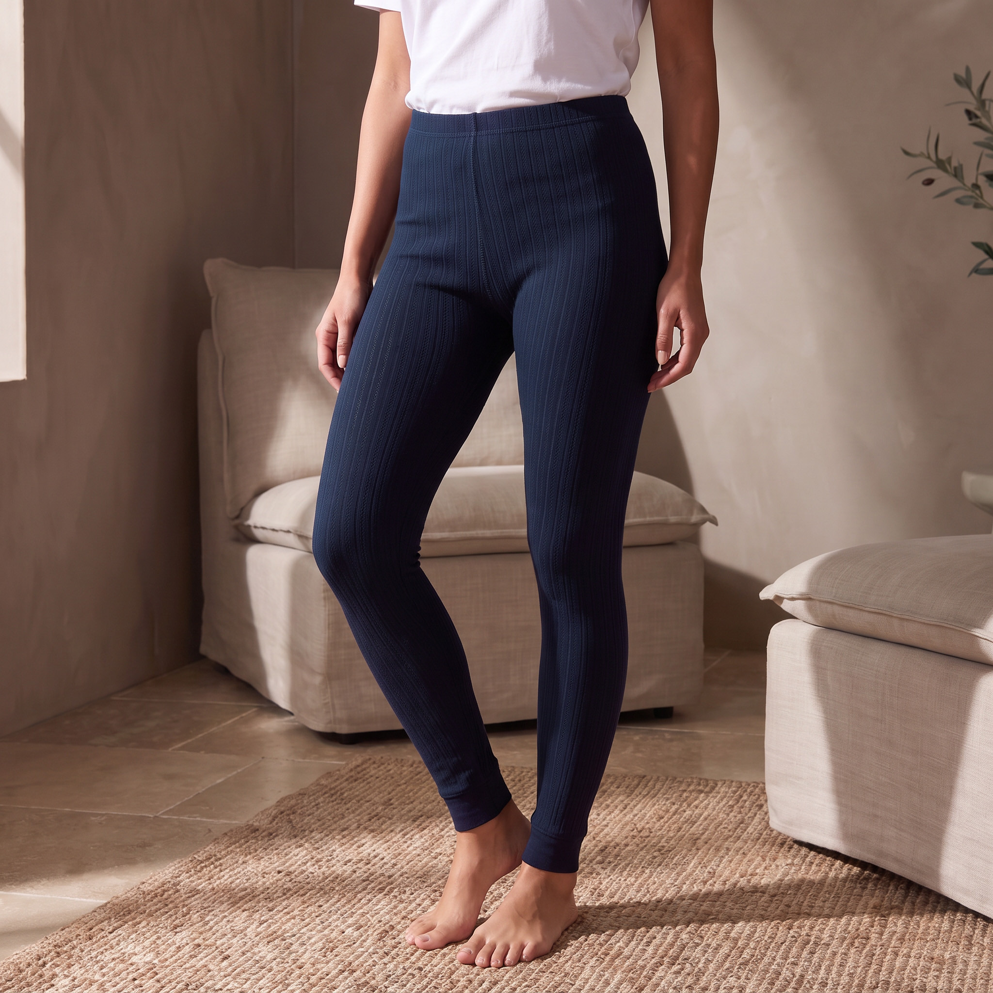 بيجاما حرارية مضلعة من سبلاش-women-clothing-nightwear-pyjamas-bottoms-image-2