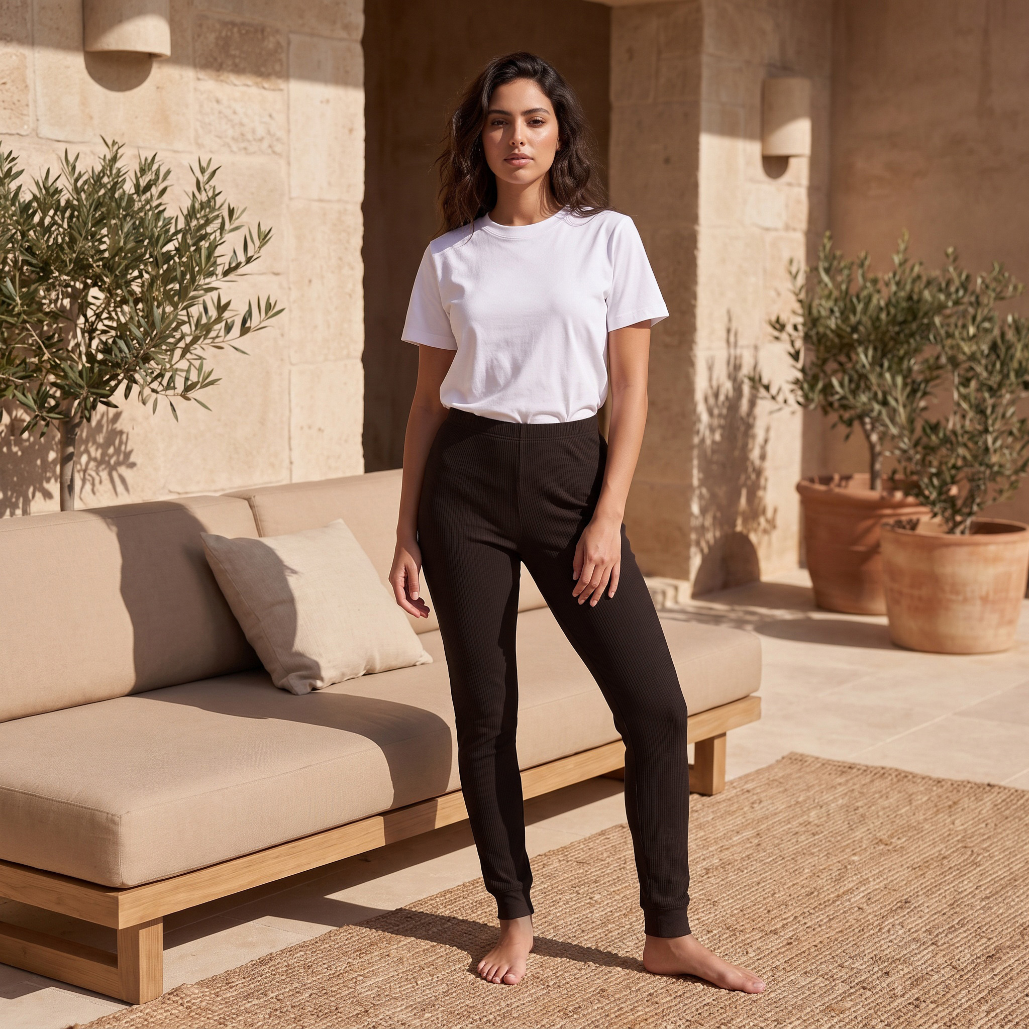 بيجاما حرارية مضلعة من سبلاش-women-clothing-nightwear-pyjamas-bottoms-image-2