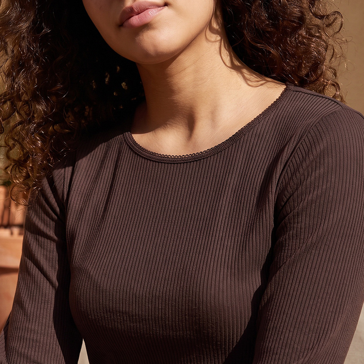 بلوزة حرارية بتصميم مضلع من فاف من سبلاش-women-clothing-lingerie-thermals-image-5