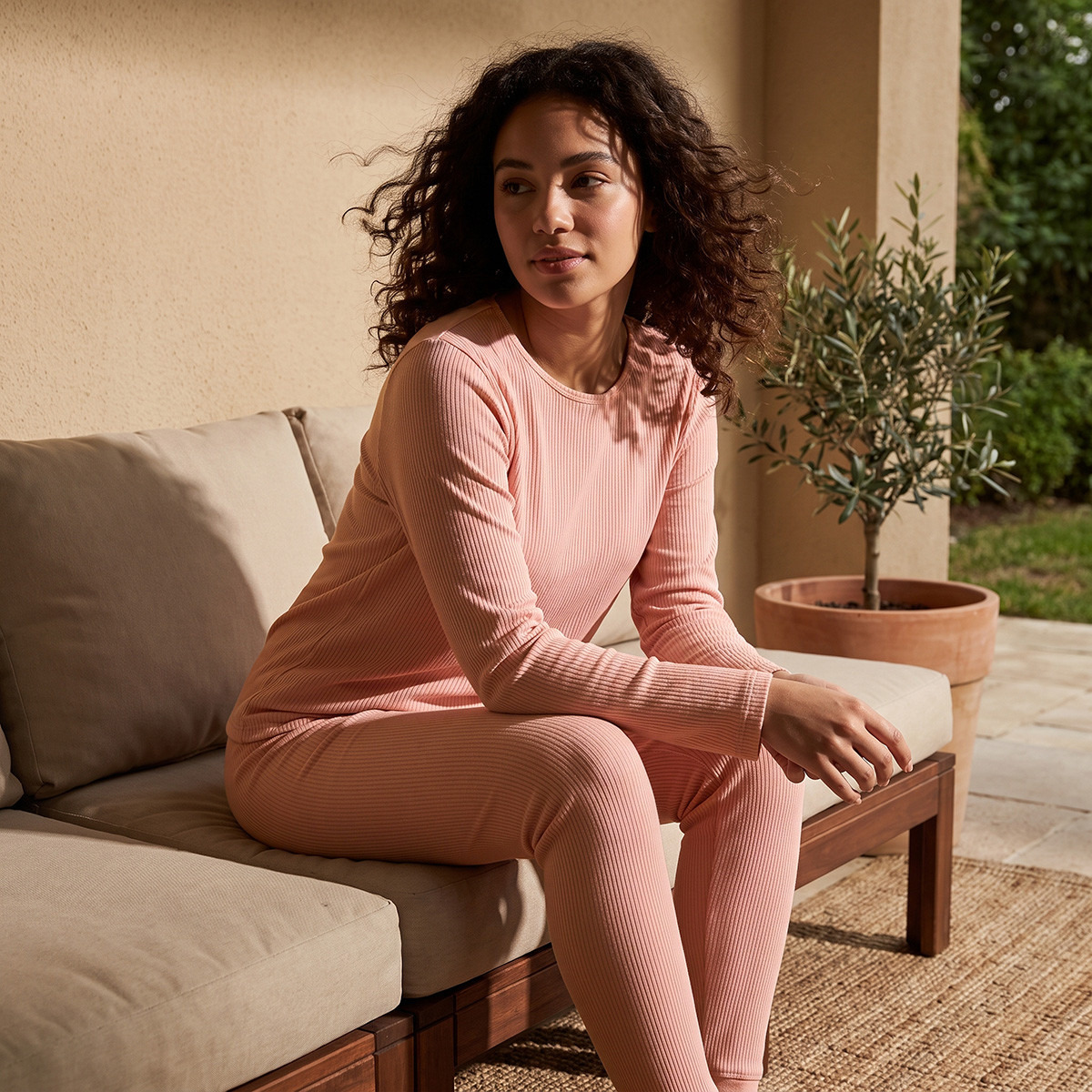 بلوزة حرارية بتصميم مضلع من فاف من سبلاش-women-clothing-lingerie-thermals-image-1