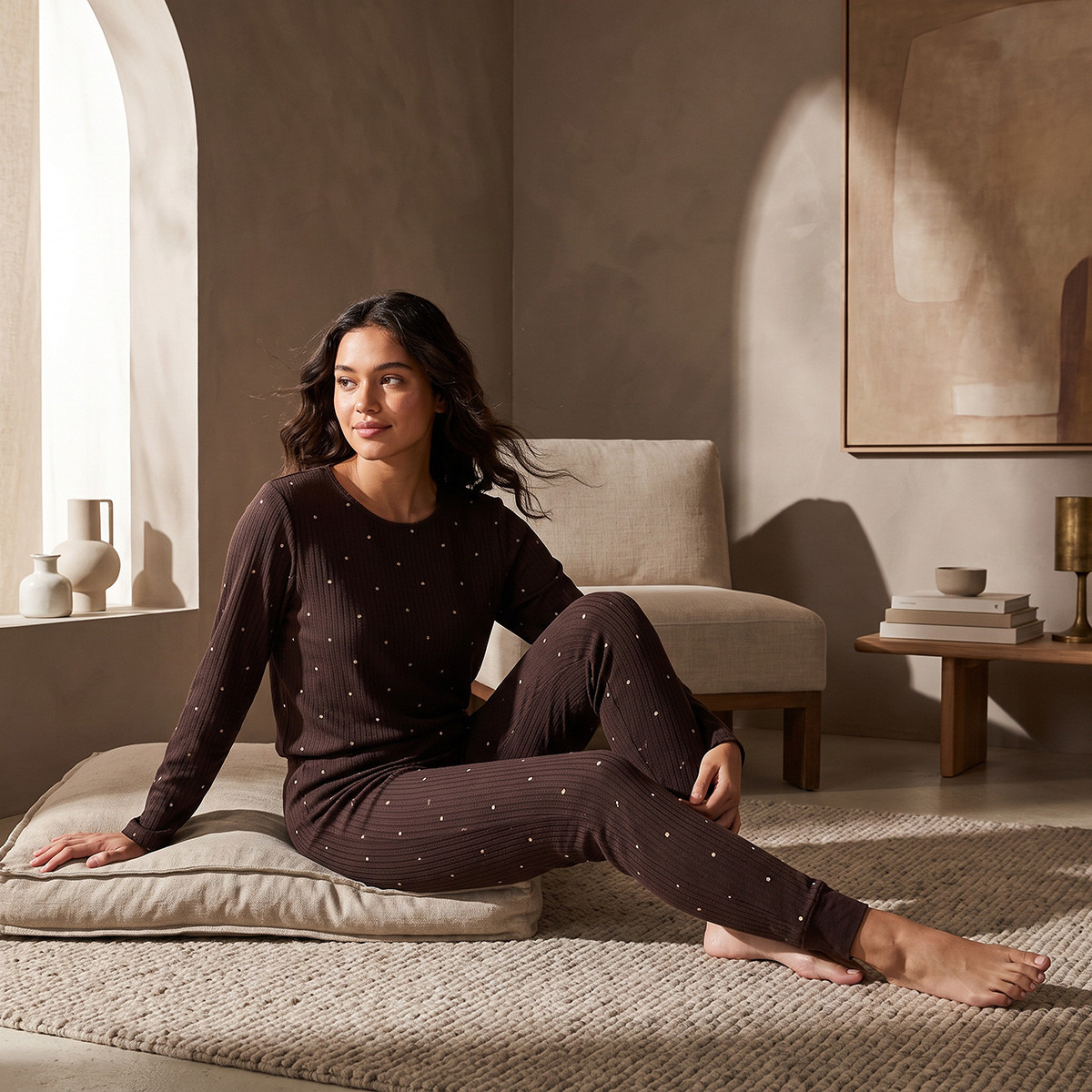 بيجاما حرارية بطبعات من فاف من سبلاش-women-clothing-lingerie-thermals-image-1
