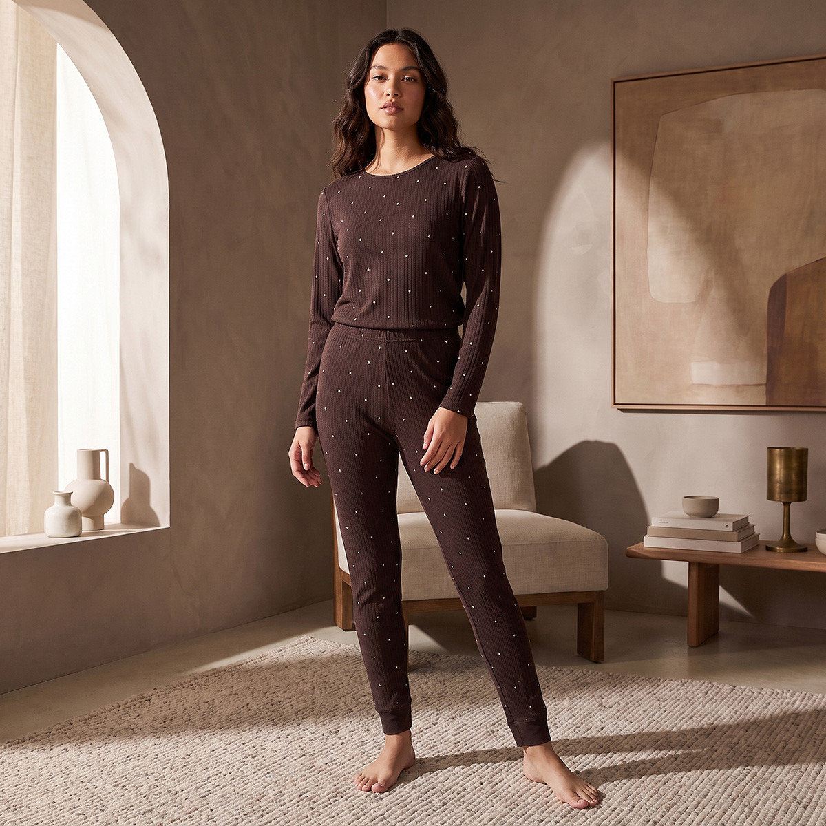بيجاما حرارية بطبعات من فاف من سبلاش-women-clothing-lingerie-thermals-image-3