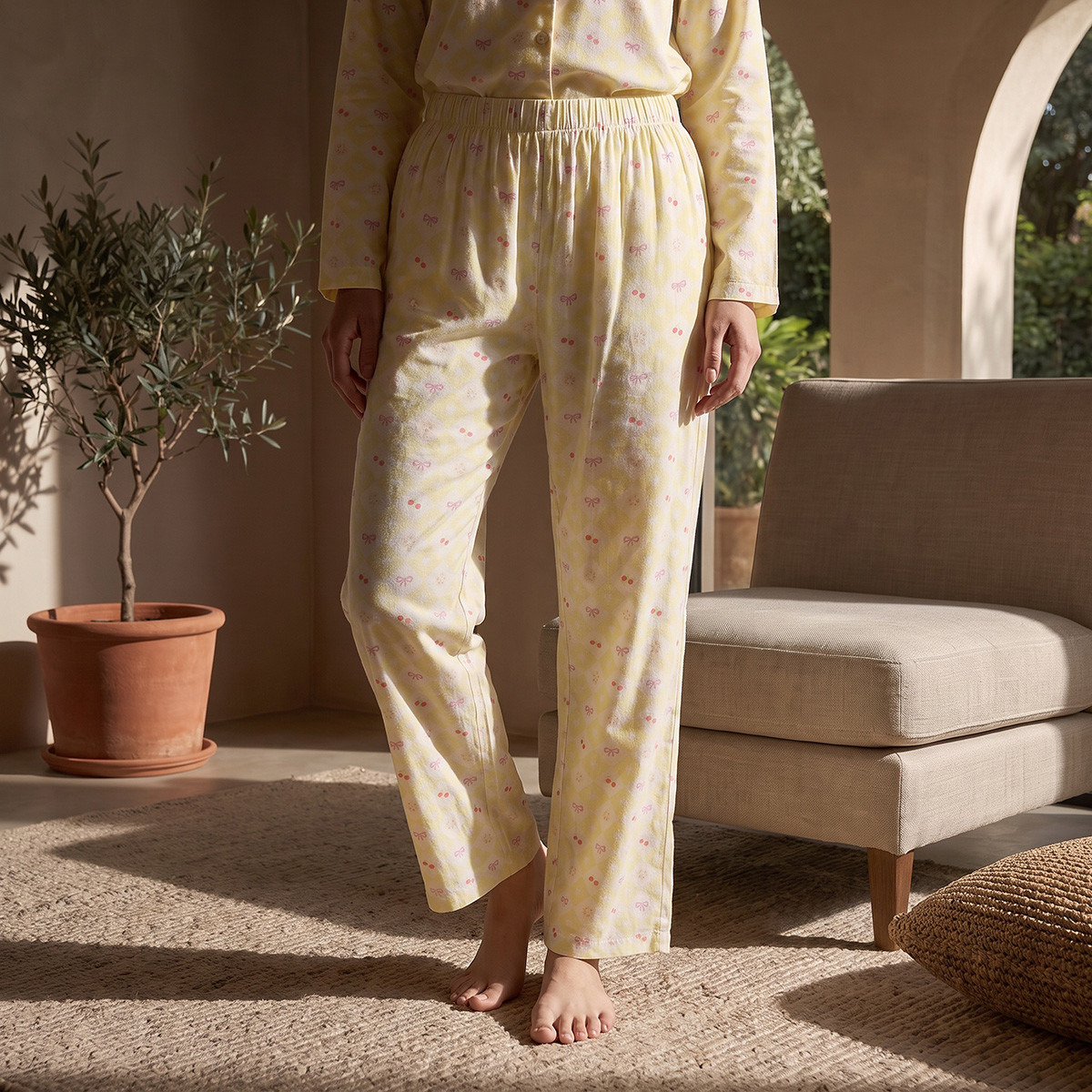 Splash Fav Printed Button-Down Shirt and Pyjama Set-women-clothing-nightwear-pyjamas-longsets-image-5
