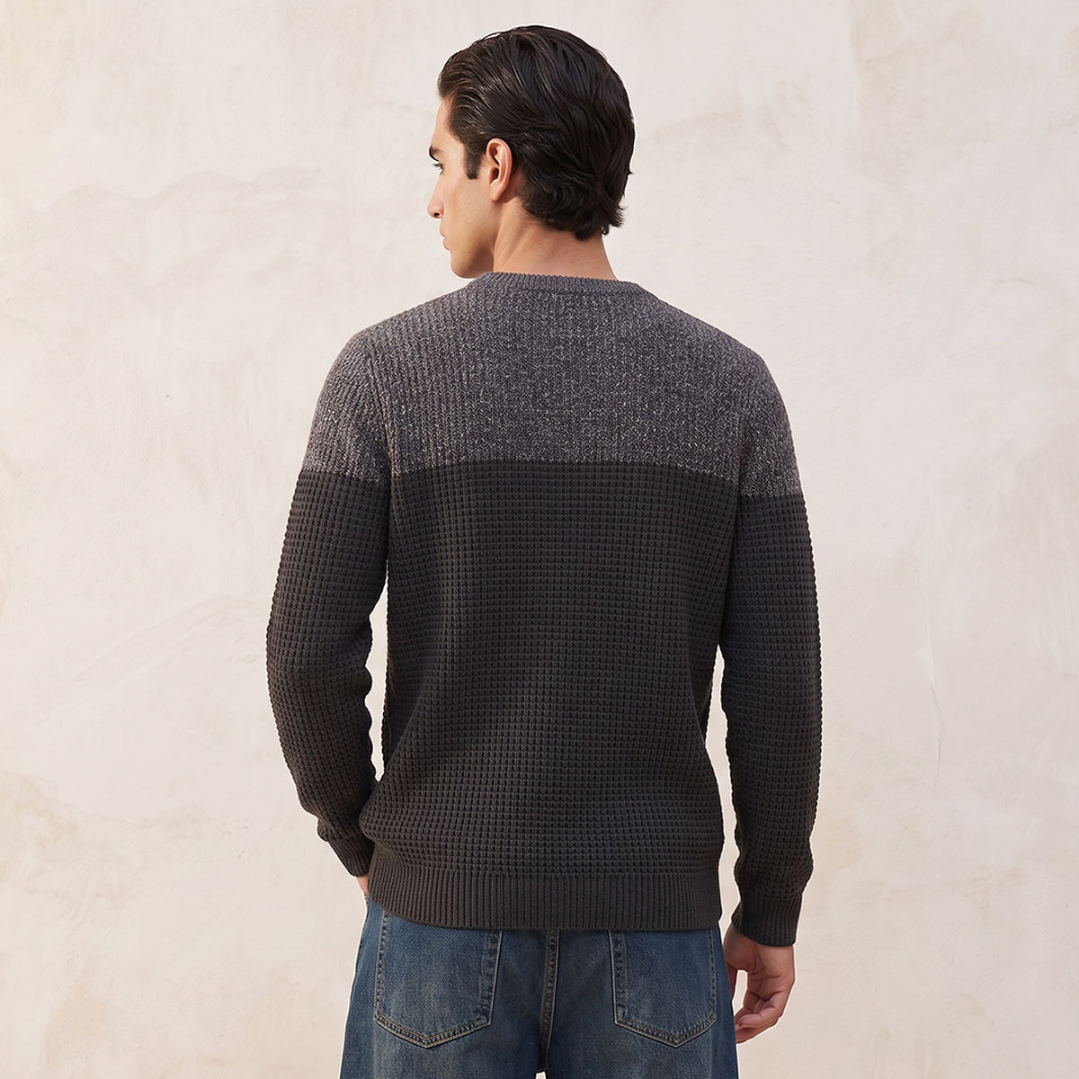 كنزة بارزة الملمس بياقة ضيقة من سبلاش فاف-men-clothing-sweatersandpullovers-image-3