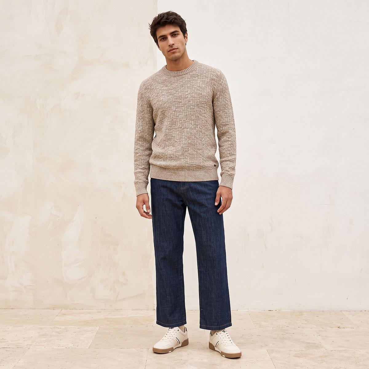 كنزة بارزة الملمس بياقة ضيقة من سبلاش فاف-men-clothing-sweatersandpullovers-image-2