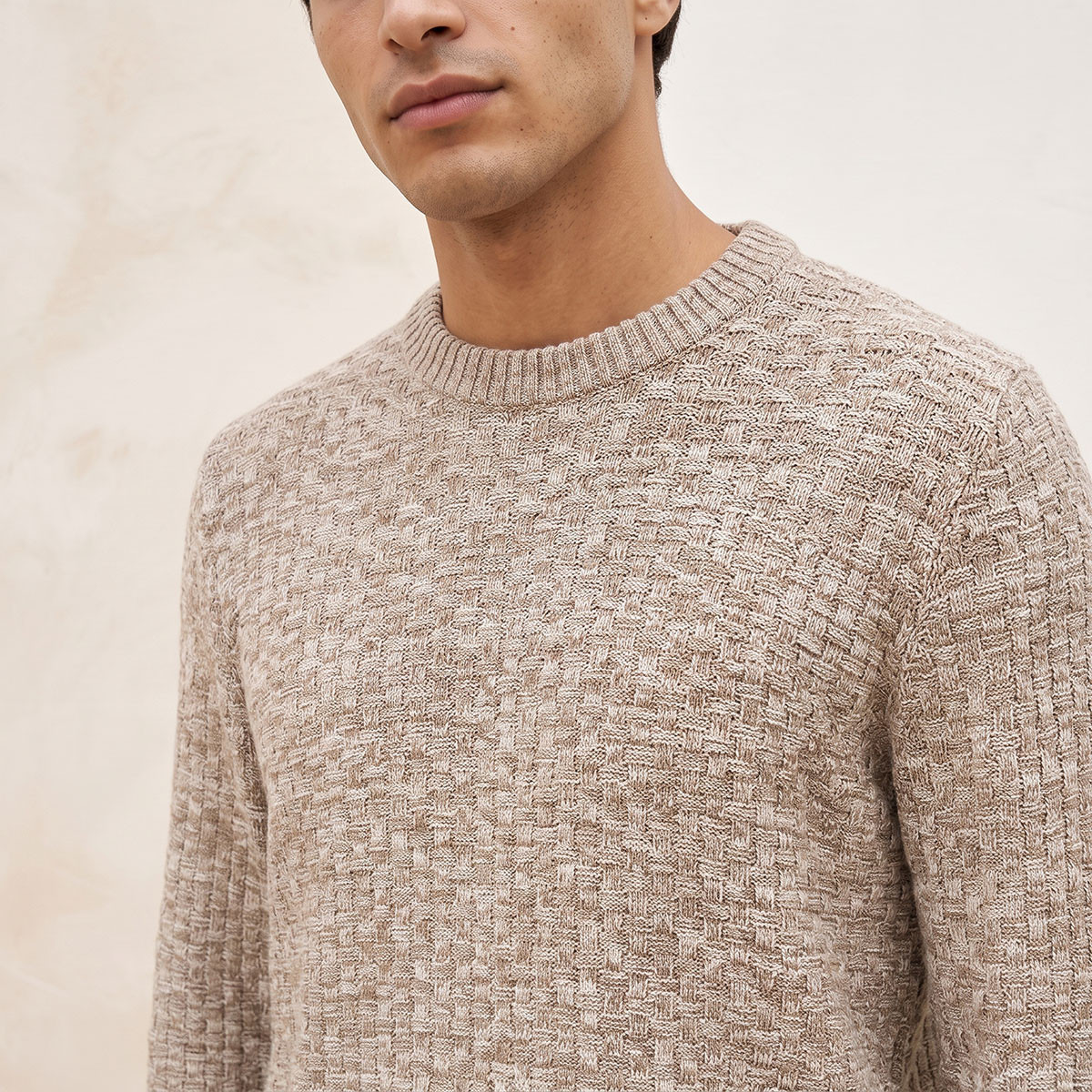 كنزة بارزة الملمس بياقة ضيقة من سبلاش فاف-men-clothing-sweatersandpullovers-image-4