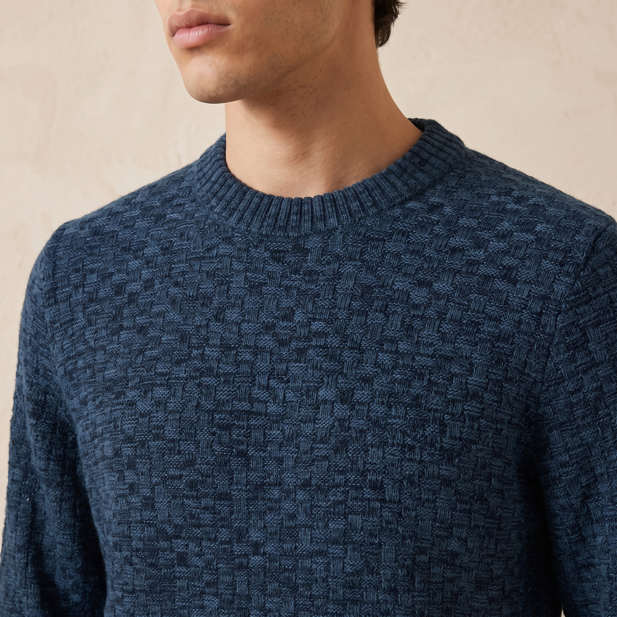 كنزة بارزة الملمس بياقة ضيقة من سبلاش فاف-men-clothing-sweatersandpullovers-image-4