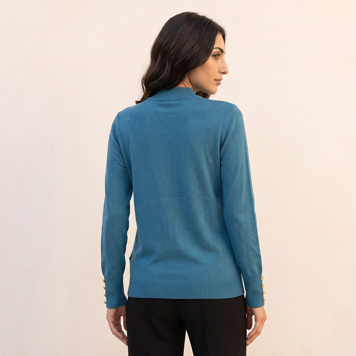 Splash Fav High Neck Textured Sweater-women-winterwear-cardigansandjumpers-jumpers-image-3