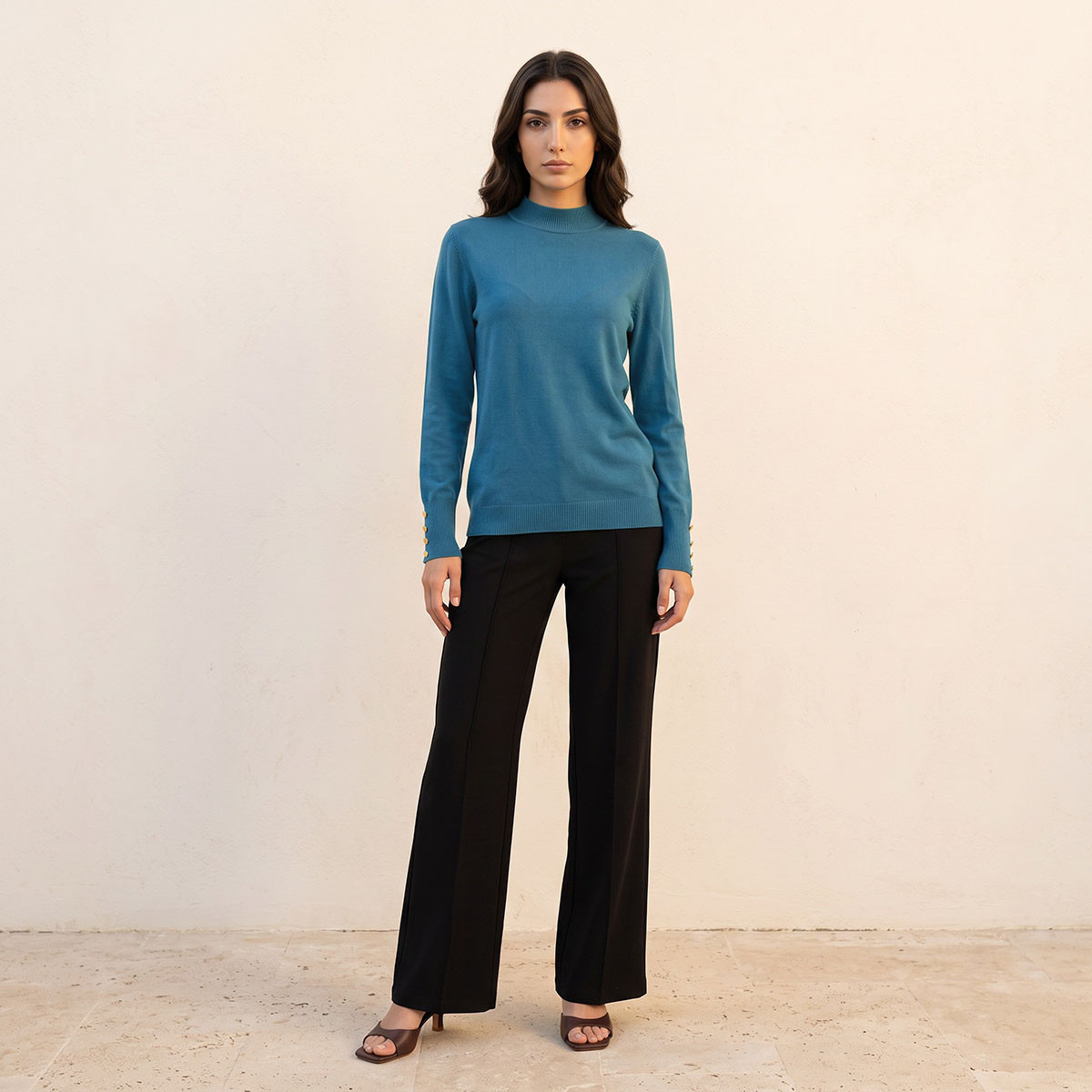 Splash Fav High Neck Textured Sweater-women-winterwear-cardigansandjumpers-jumpers-image-5