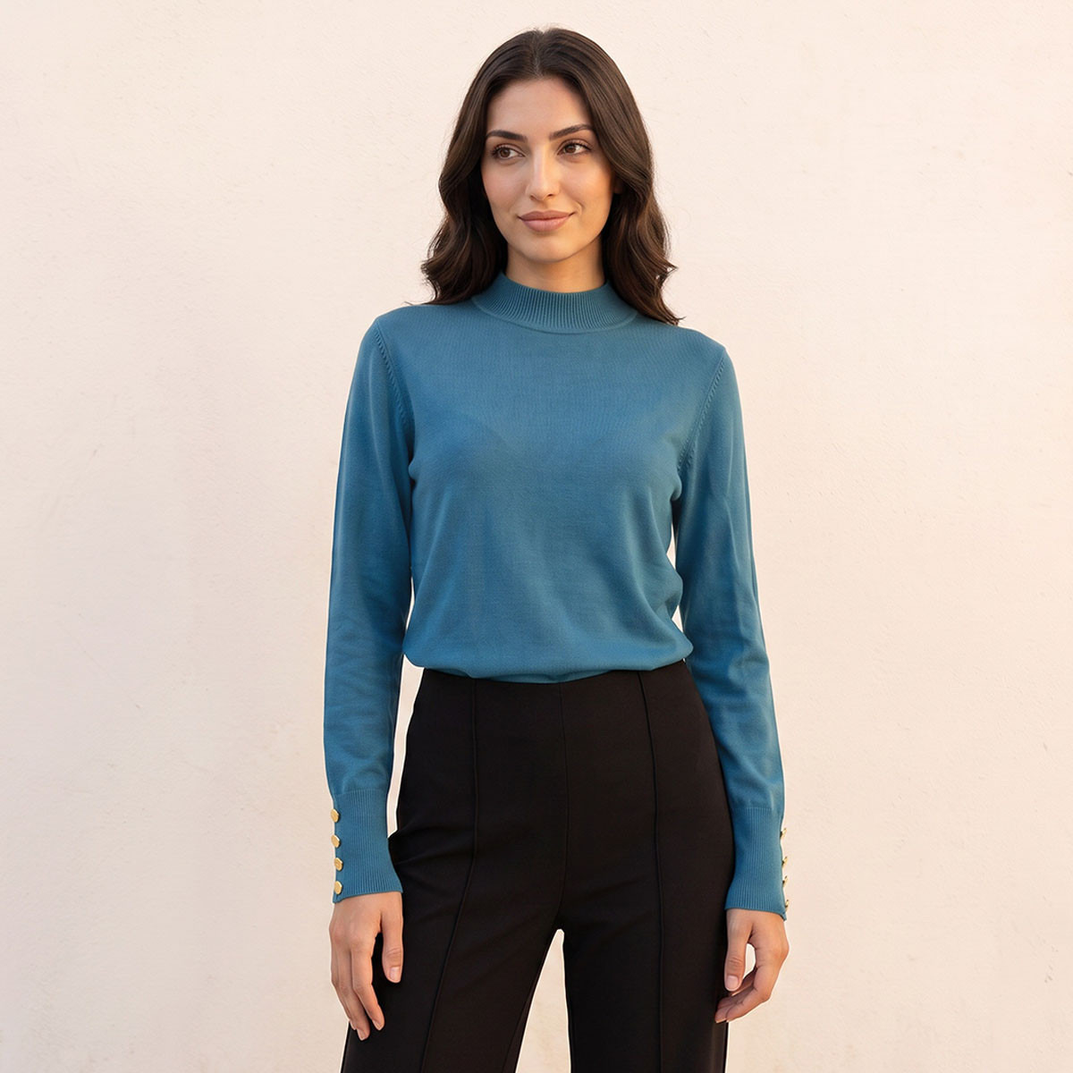 Splash Fav High Neck Textured Sweater-women-winterwear-cardigansandjumpers-jumpers-image-6