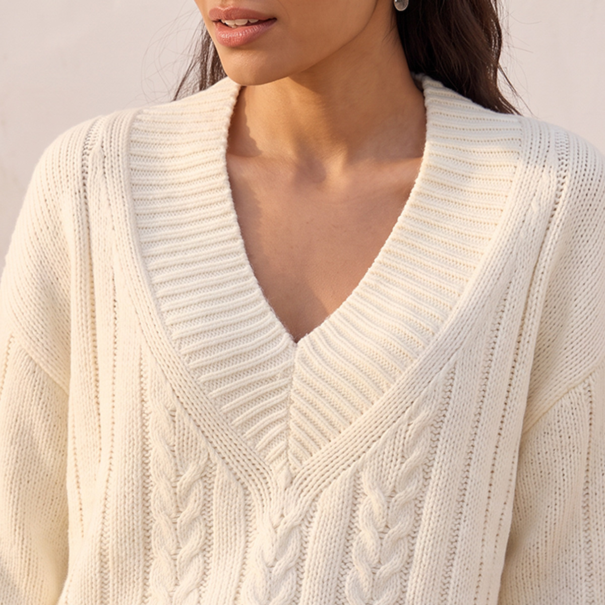 Splash Fav V-neck Cable Knit Sweater-women-winterwear-cardigansandjumpers-jumpers-image-6