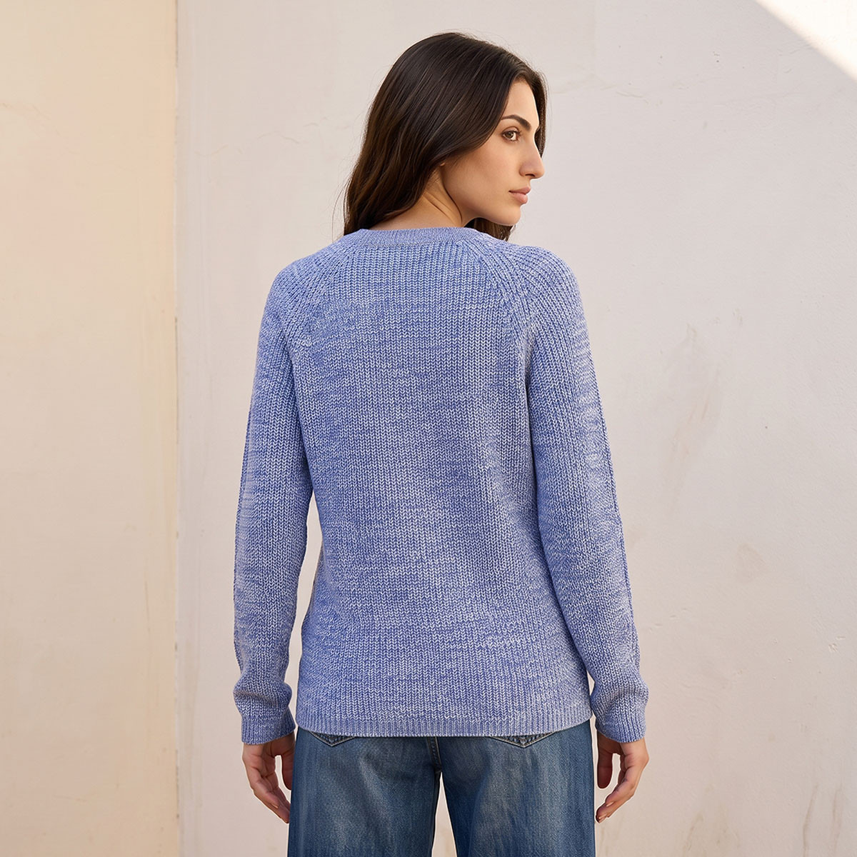 Splash Fav Crew Neck Textured Sweater-women-winterwear-cardigansandjumpers-jumpers-image-3