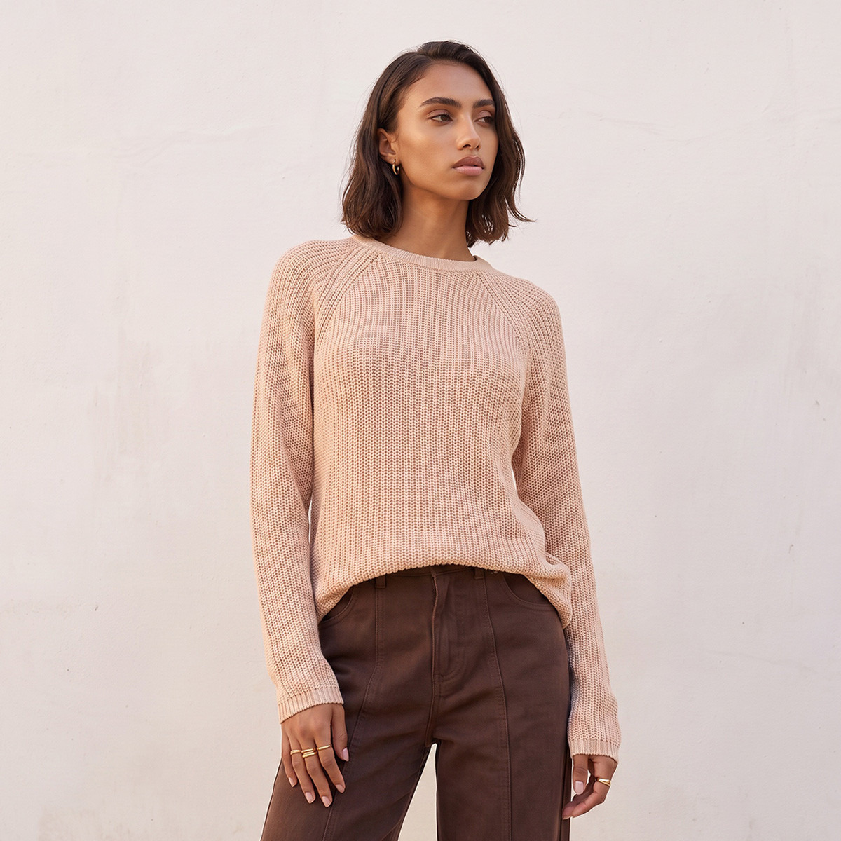 Splash Fav Crew Neck Textured Sweater-women-winterwear-cardigansandjumpers-jumpers-image-1